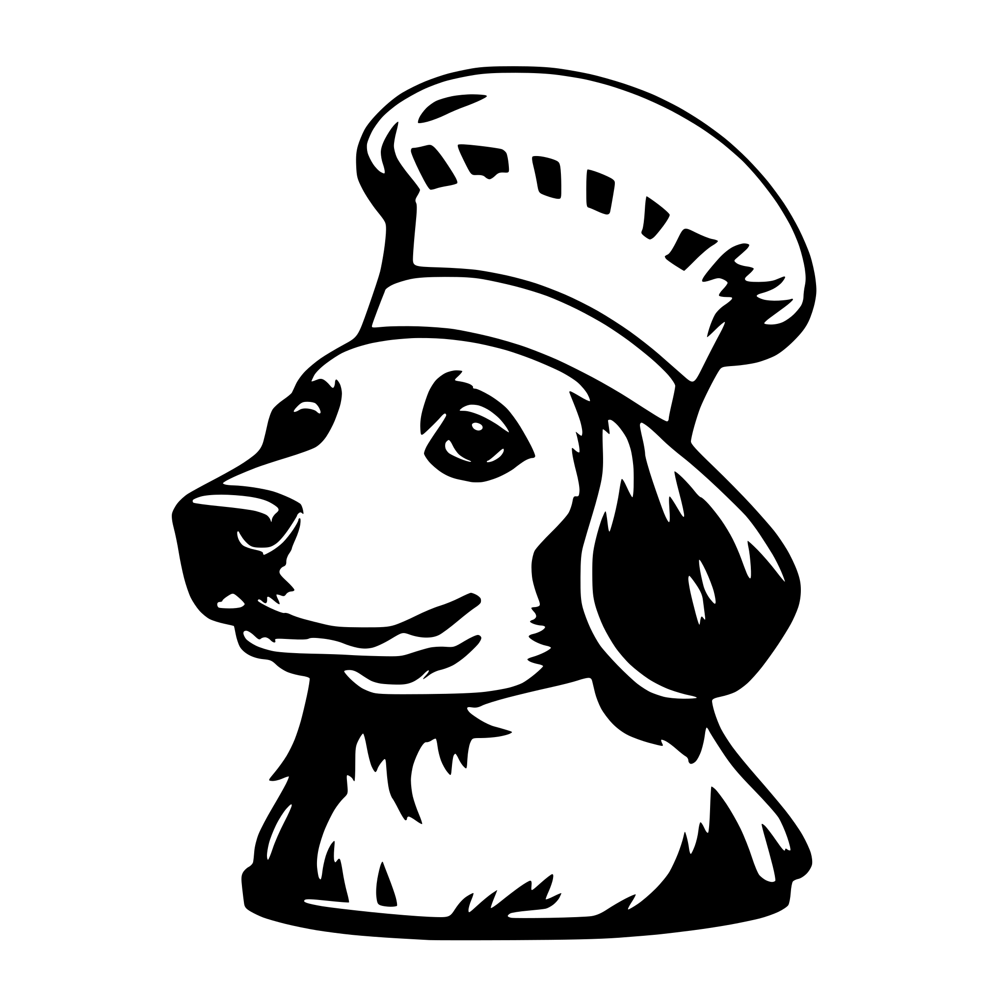 AI-generated SVG of a A Dog With Chef Hat