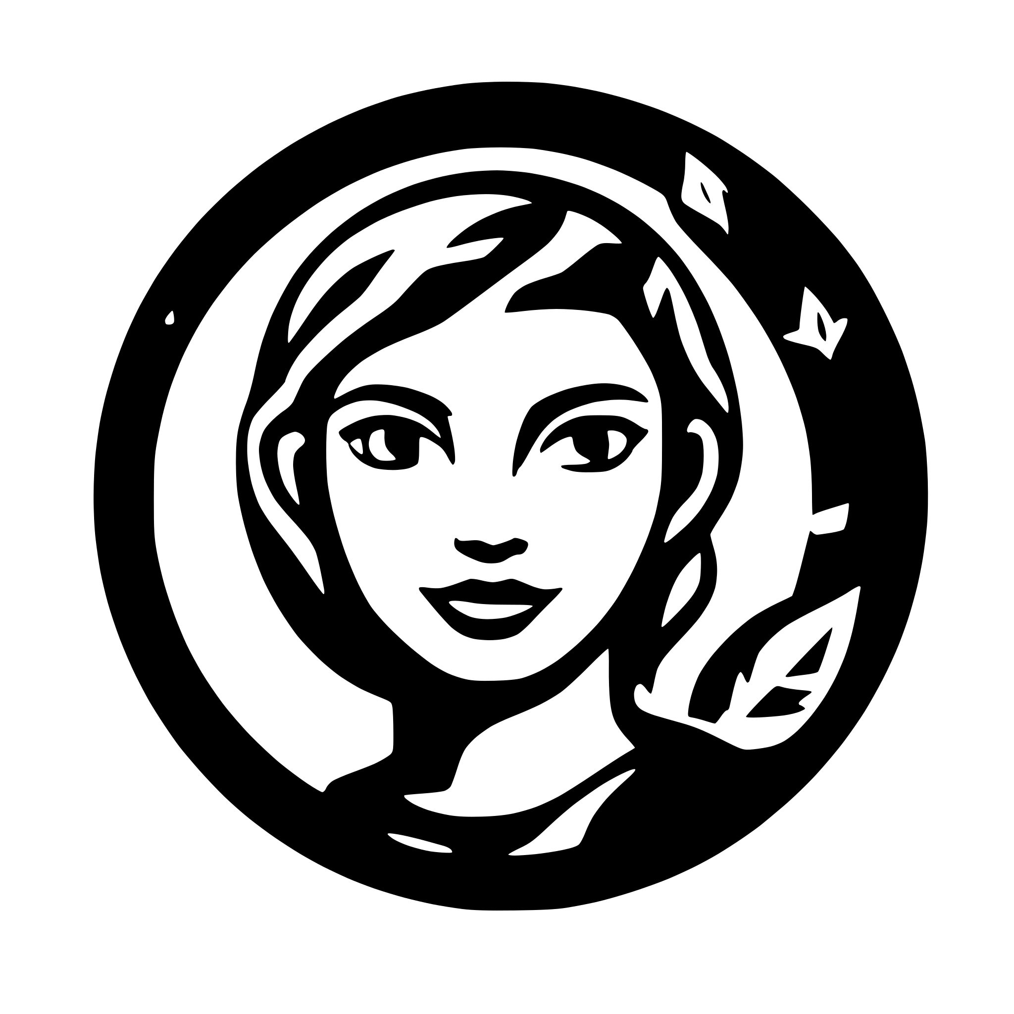 AI-generated SVG of 'icon for the genre - mystery, drama, action. black and white'