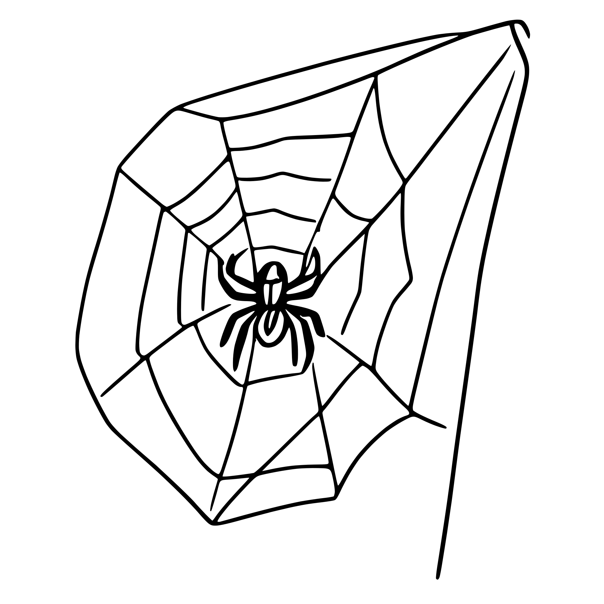 AI-generated SVG of a spider web with morning dew