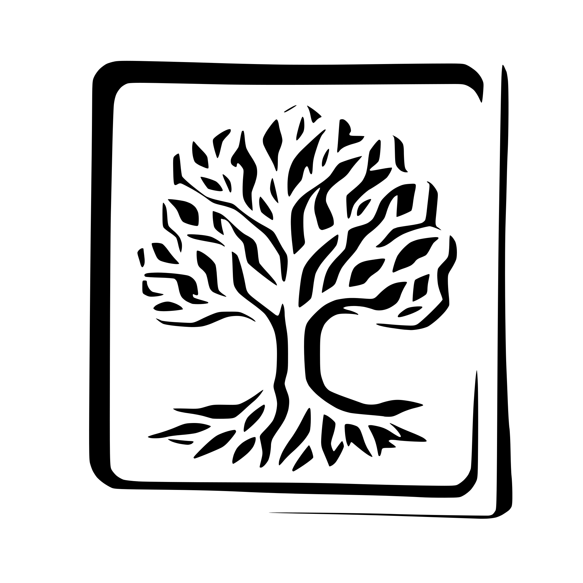 AI-generated SVG of a celtic tree within a square frame