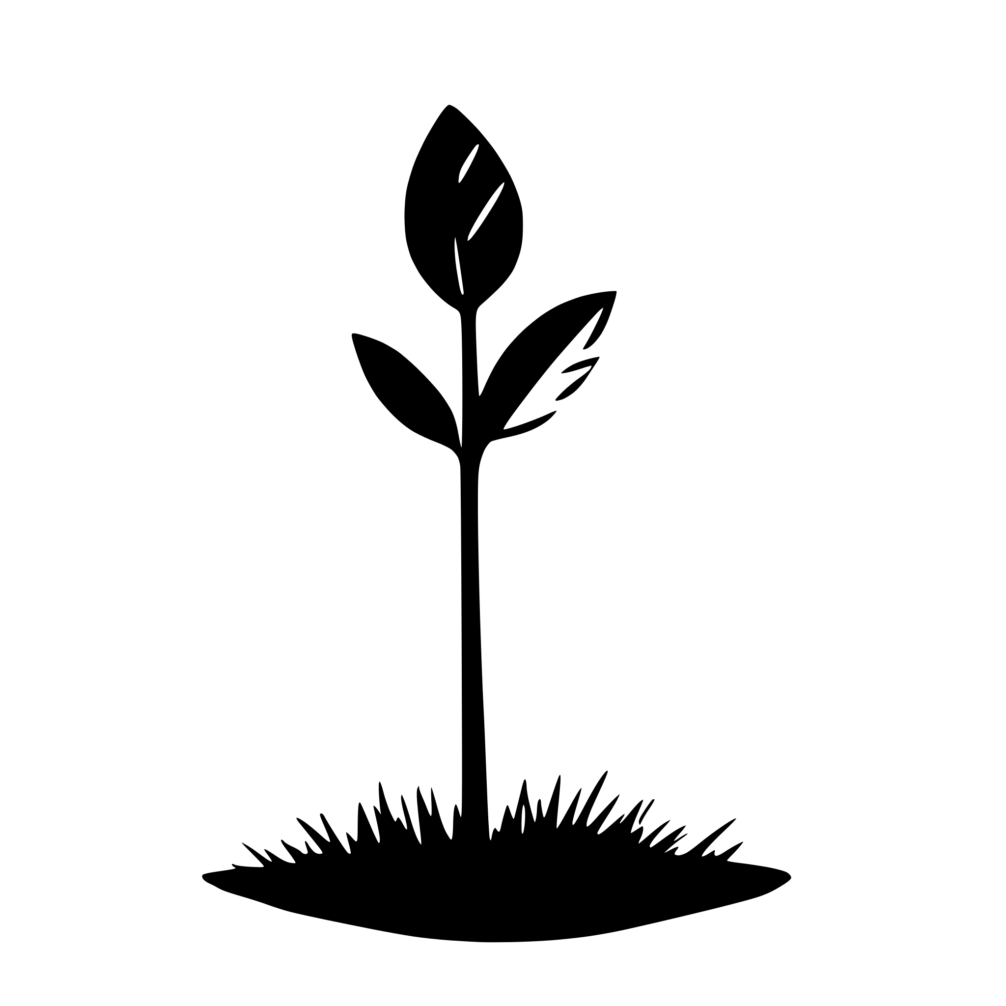 AI-generated SVG of a silhouette of grass