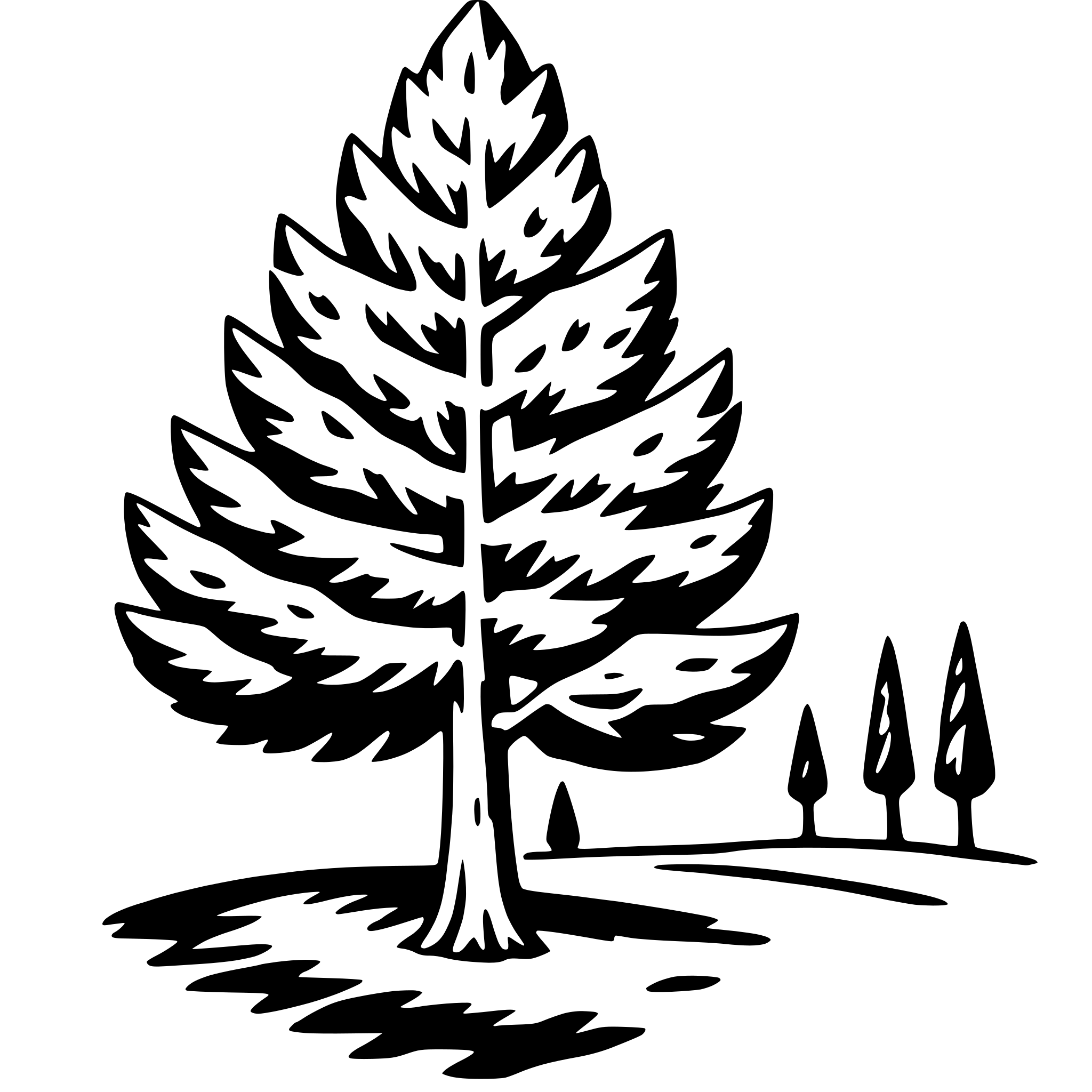 AI-generated SVG of 'cypress tree'