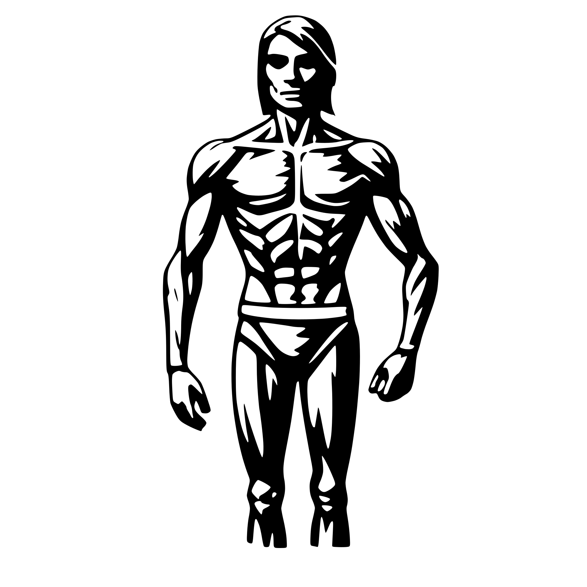 AI-generated SVG of 'human body muscles diagram'