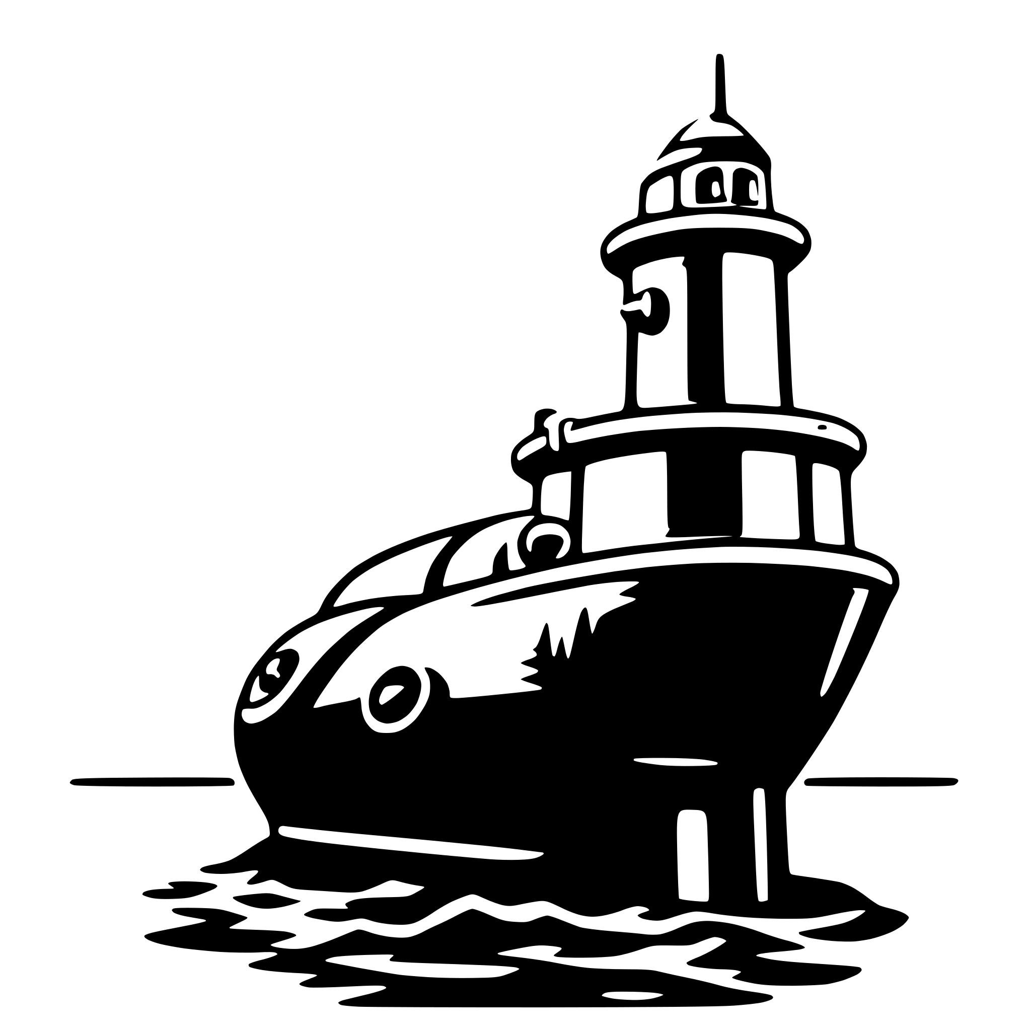 AI-generated SVG of a submarine periscope