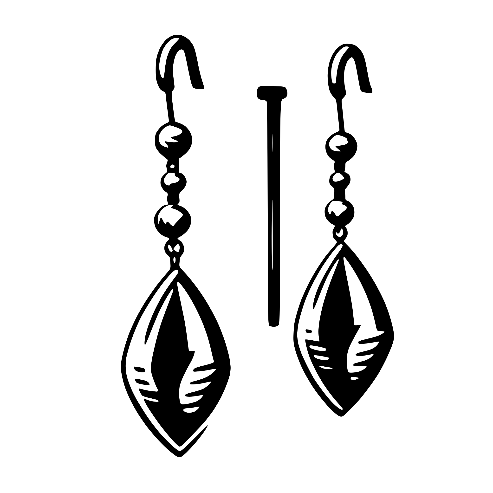 AI-generated SVG of a earrings
