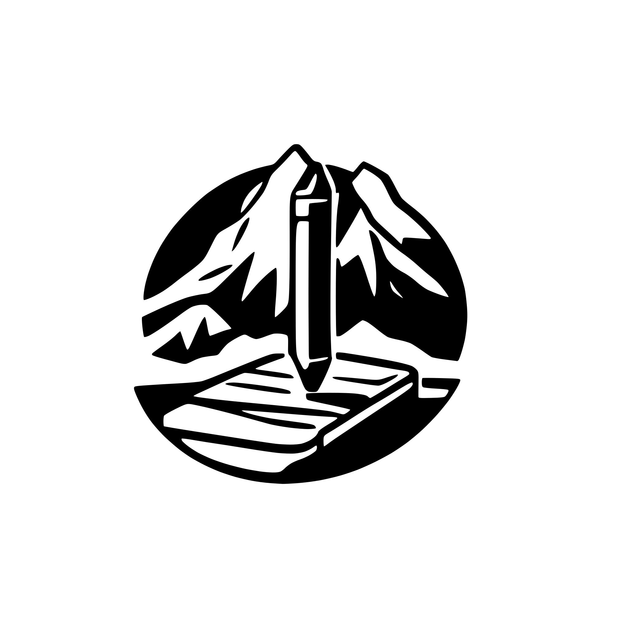 AI-generated SVG of a A pencils writing on a mountain