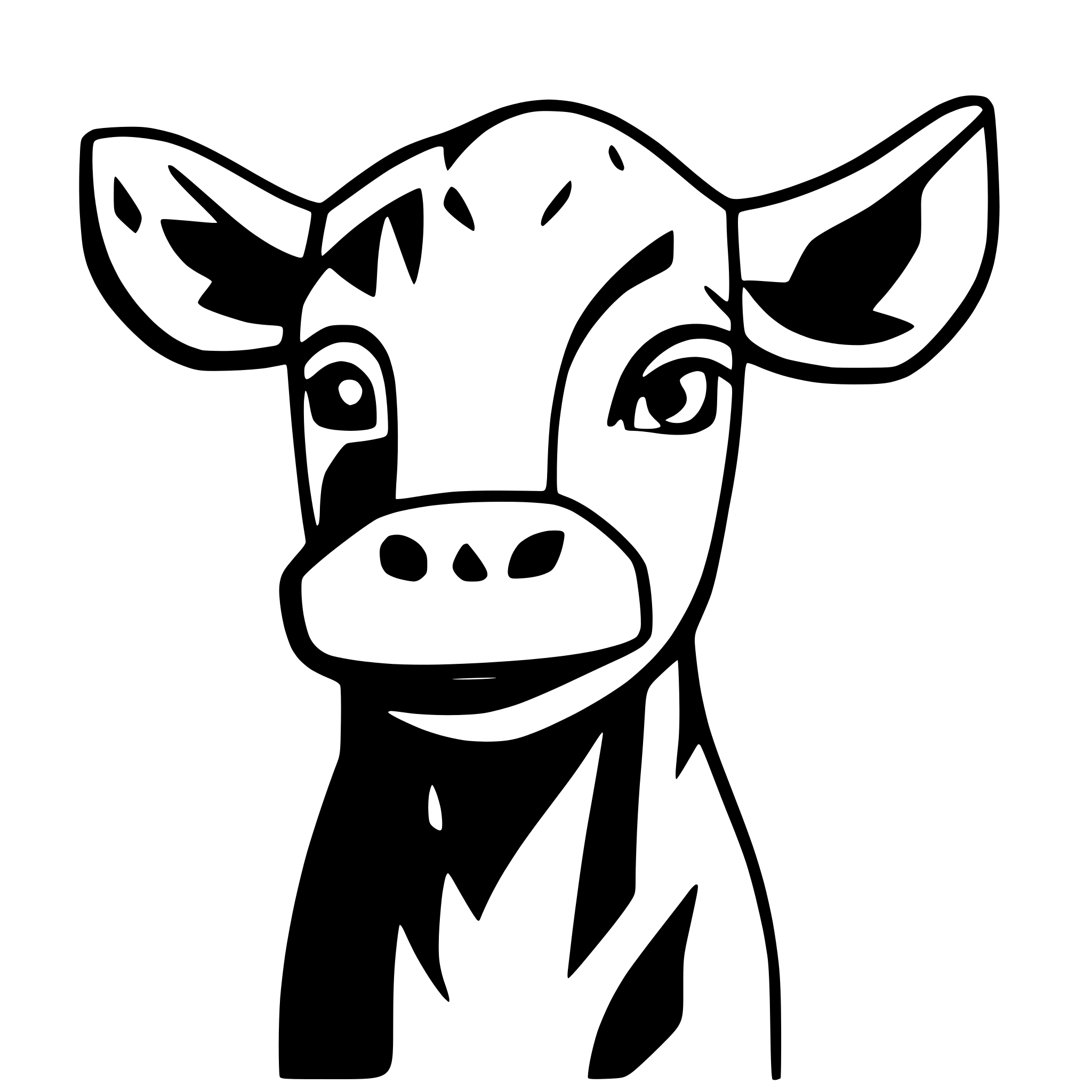 AI-generated SVG of 'full body of a cow'