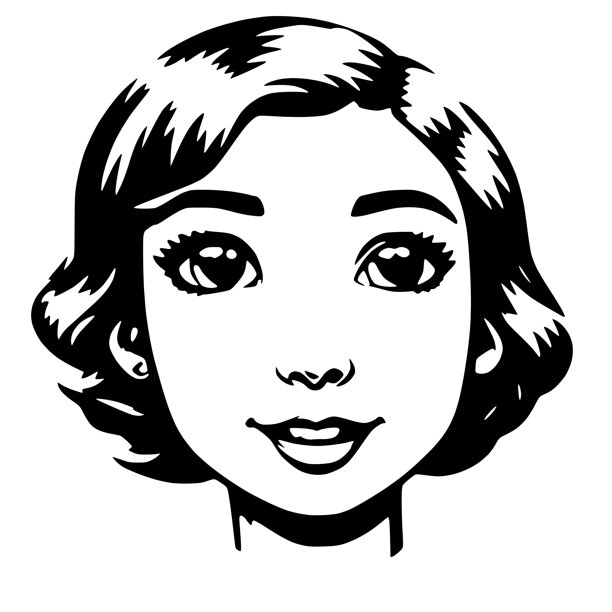 AI-generated SVG of 'cute face'