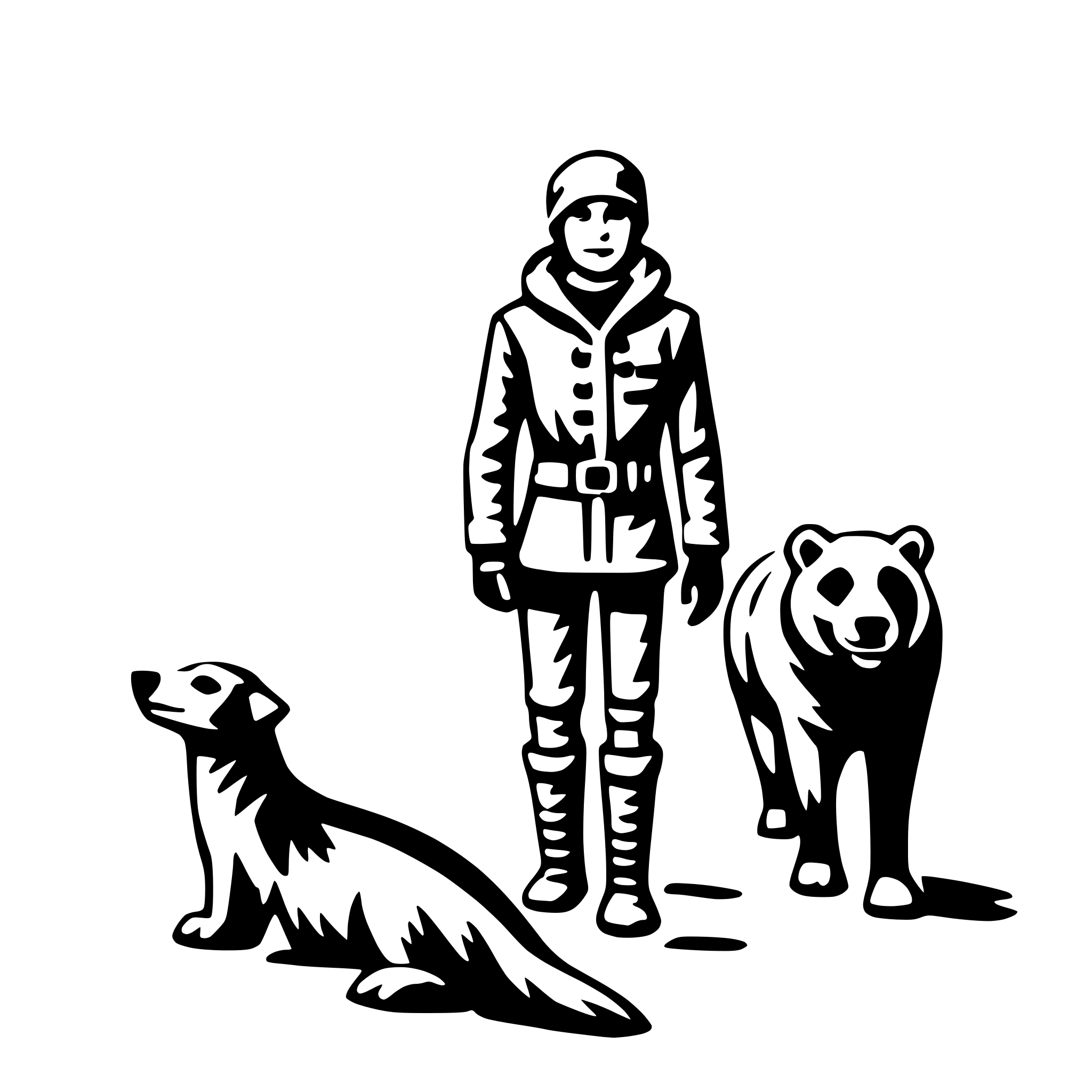 AI-generated SVG of a polar expedition