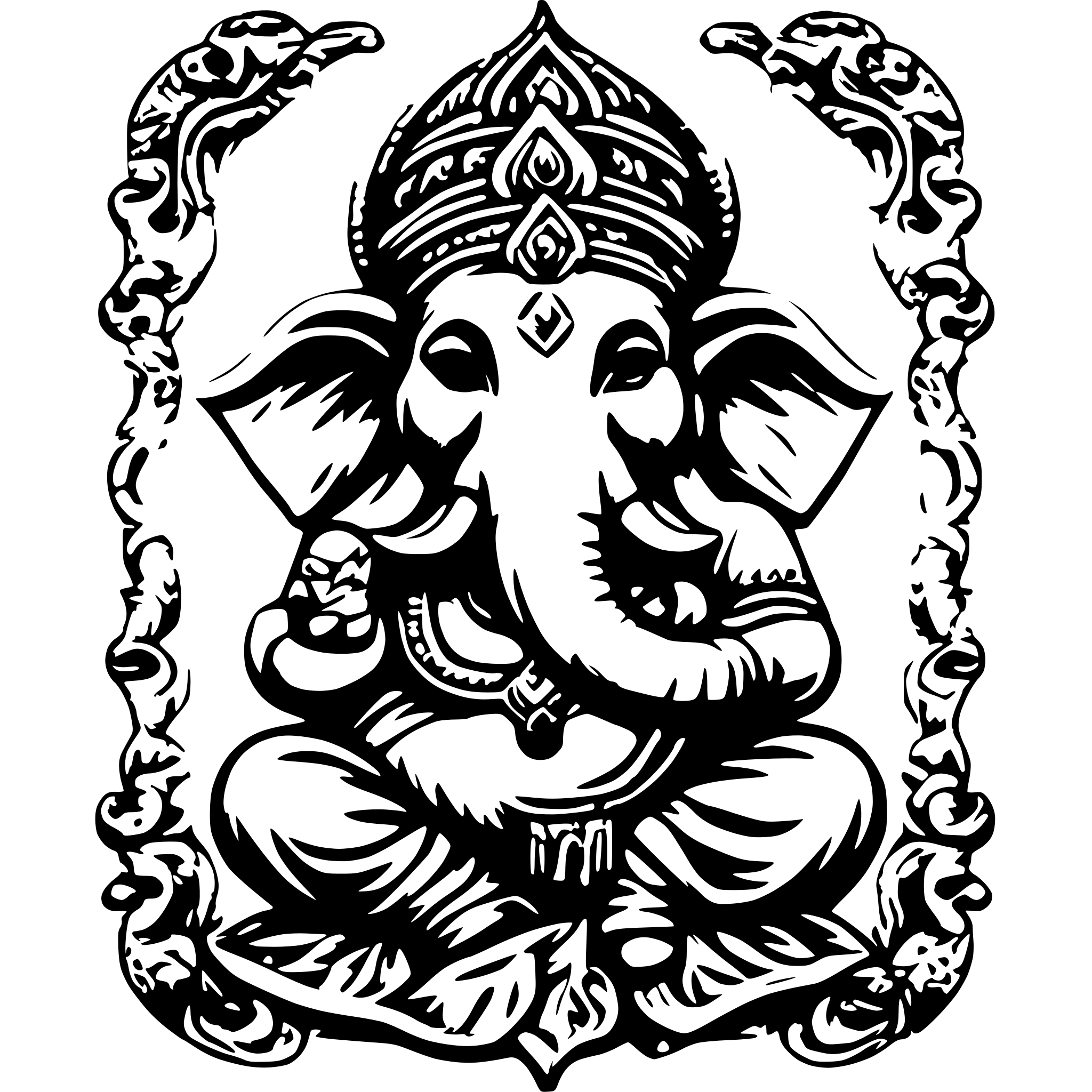 AI-generated SVG of a Colored Lord ganesh