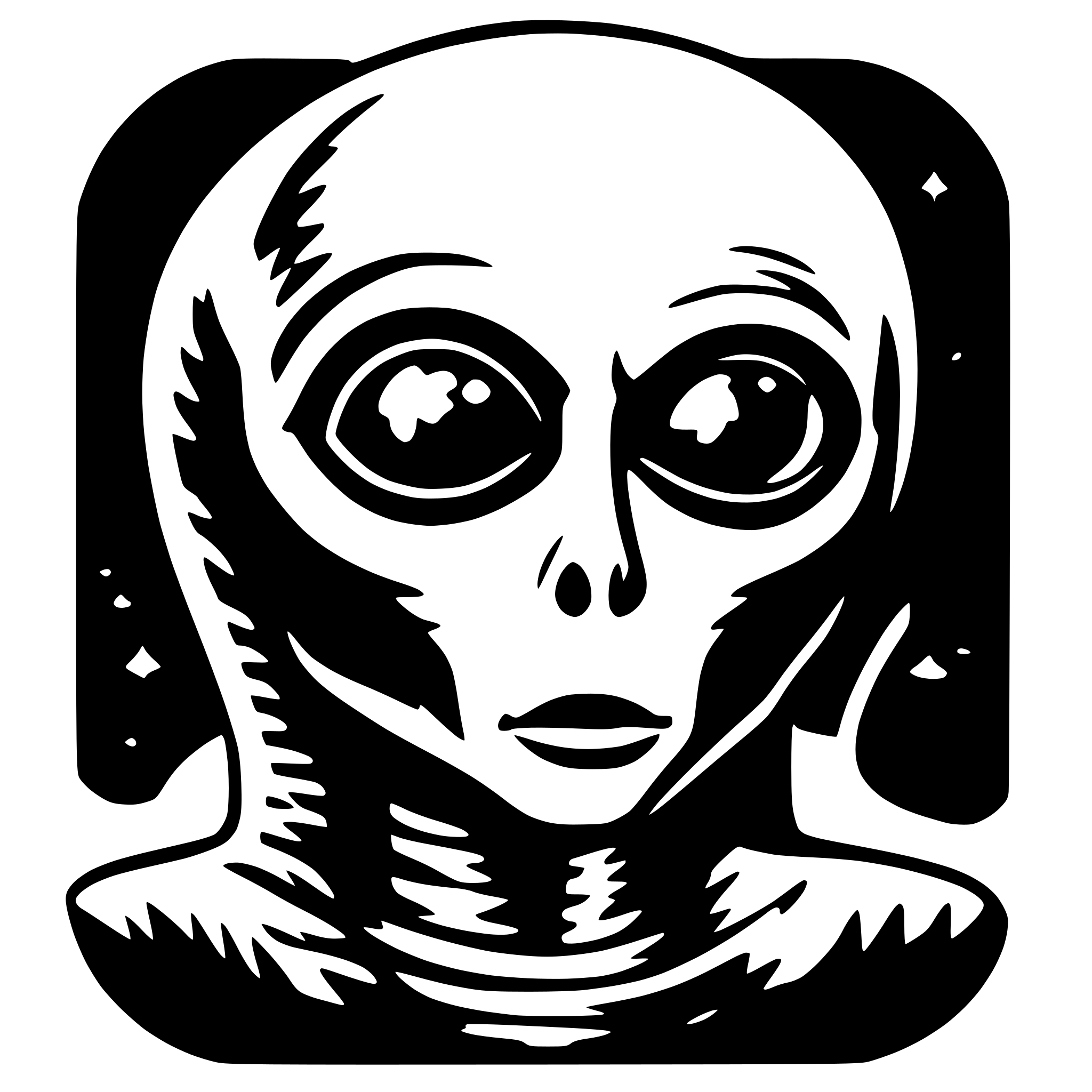 AI-generated SVG of a alien