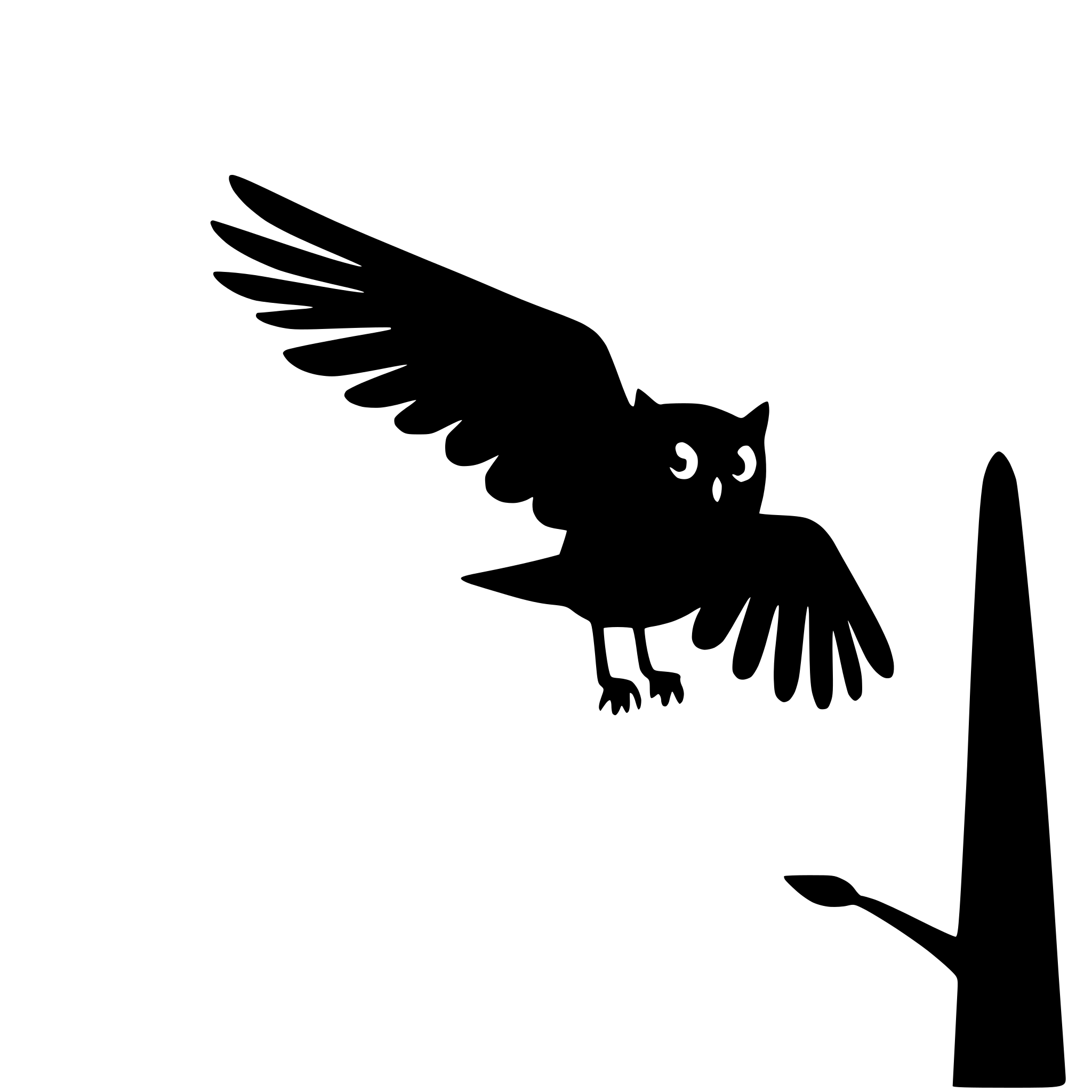 AI-generated SVG of 'owl flying through night sky'