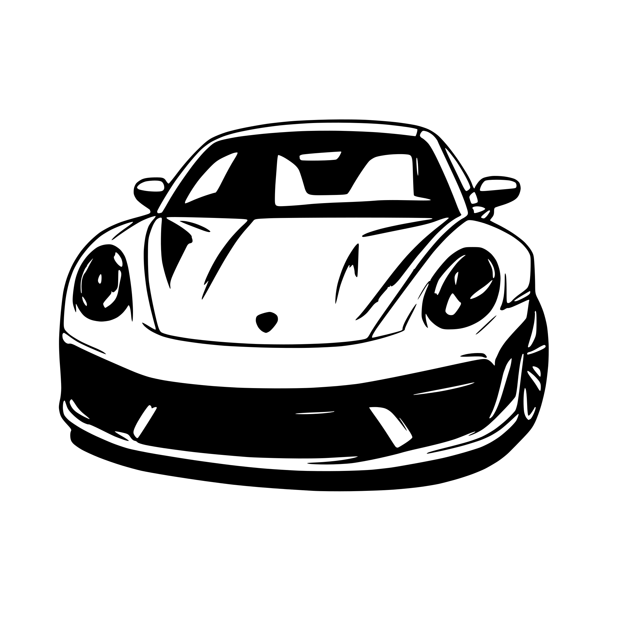 AI-generated SVG of a Porsche 992 turbo s