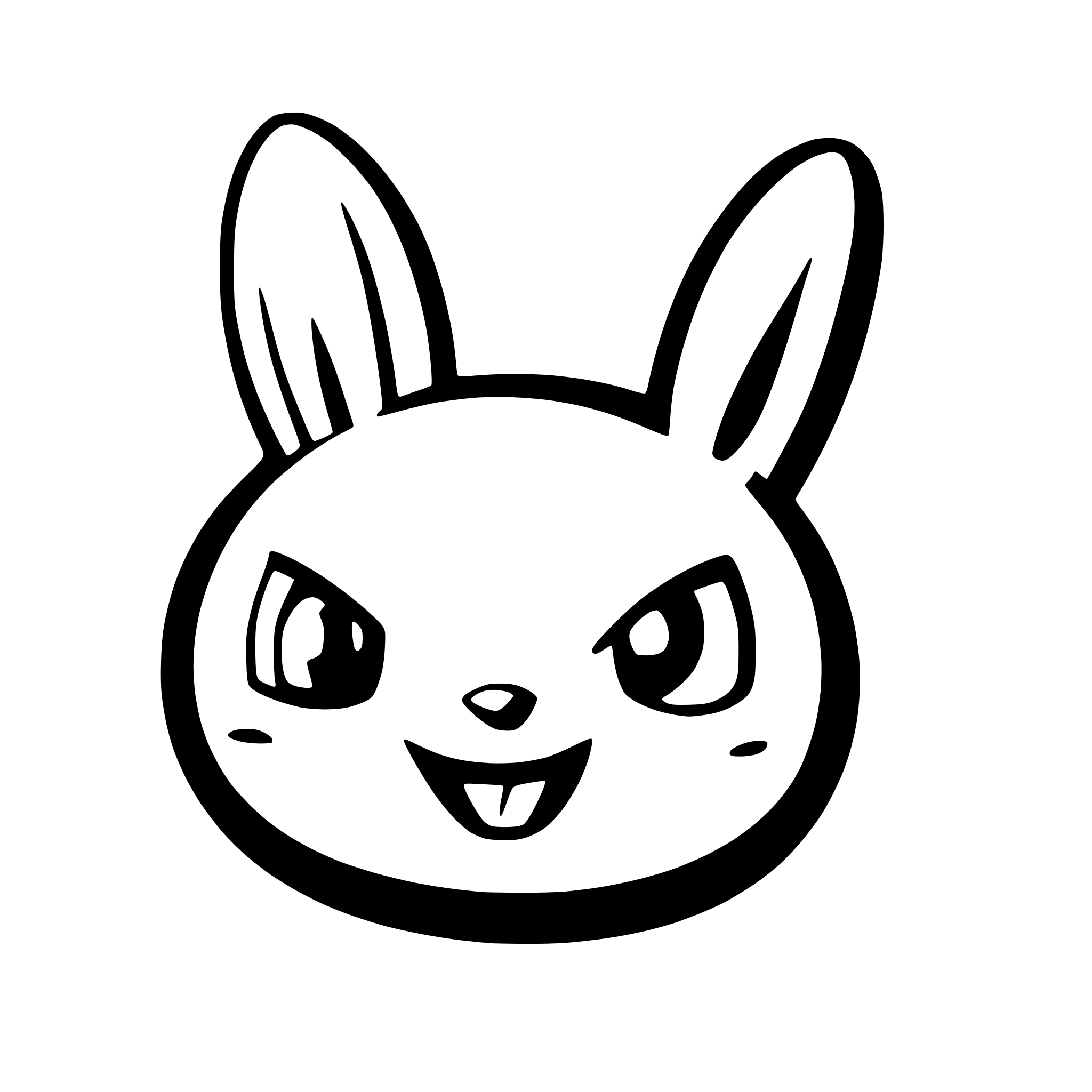 AI-generated SVG of a bunny face