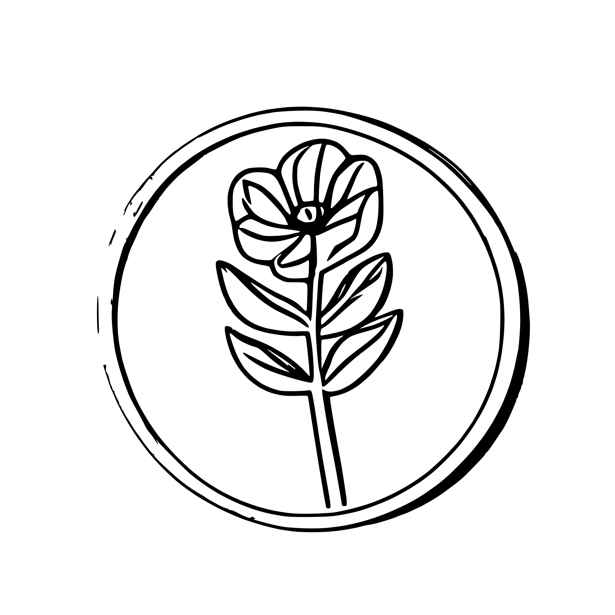 AI-generated SVG of a some Thin line Flowers with space on the right, Image to laser on Cork Coaster