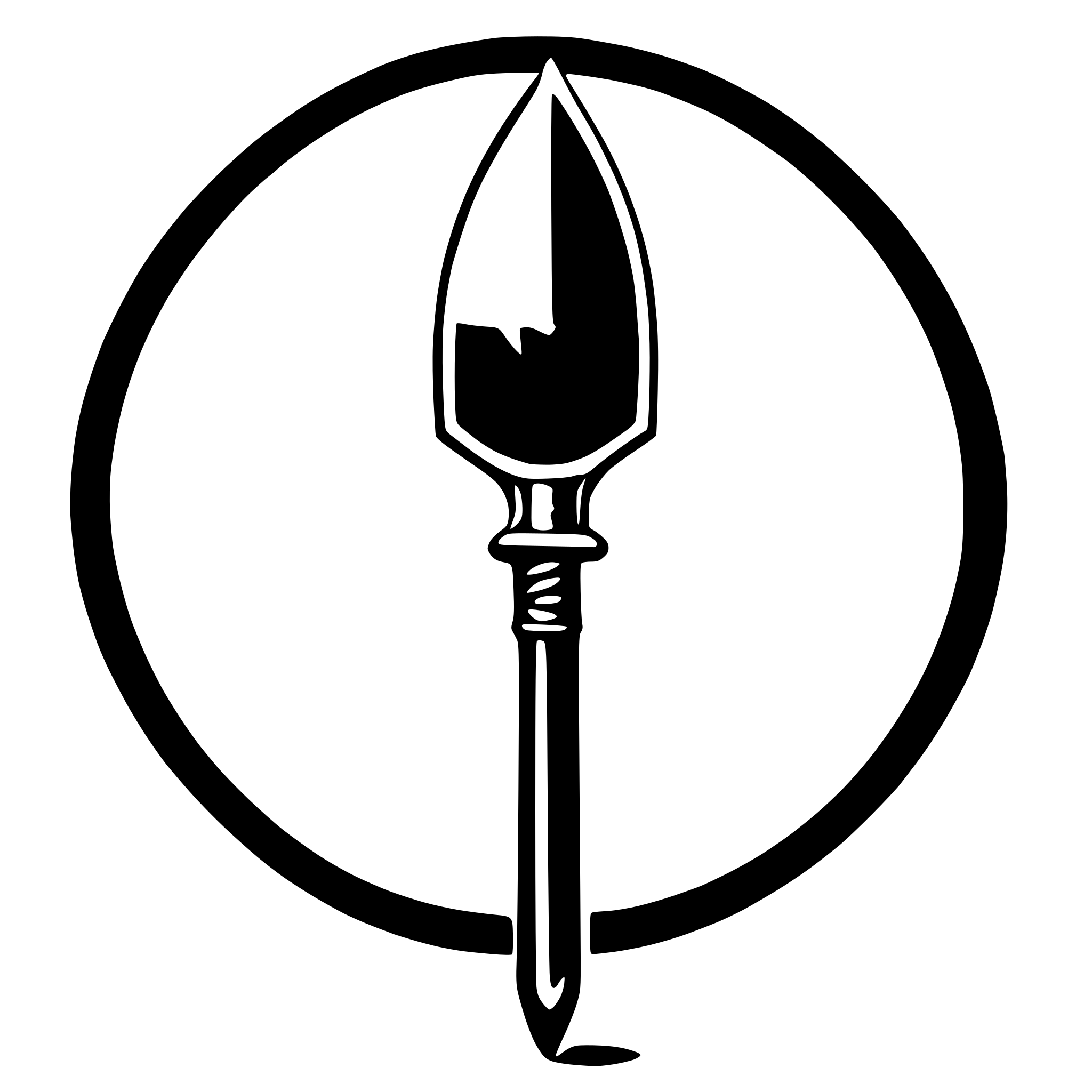 AI-generated SVG of a a magnifying glass with a dagger handle dripping blood