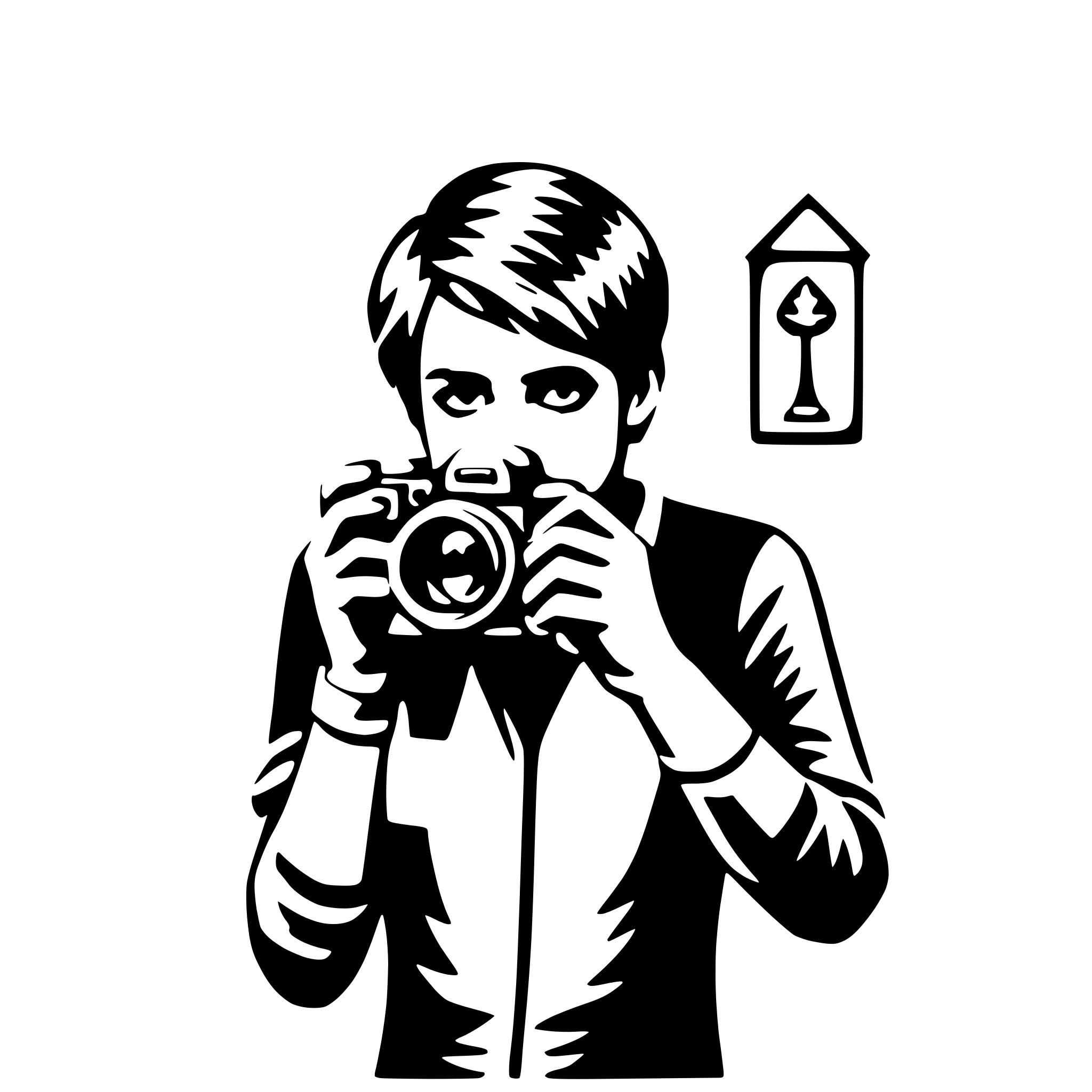 AI-generated SVG of 'photographer'