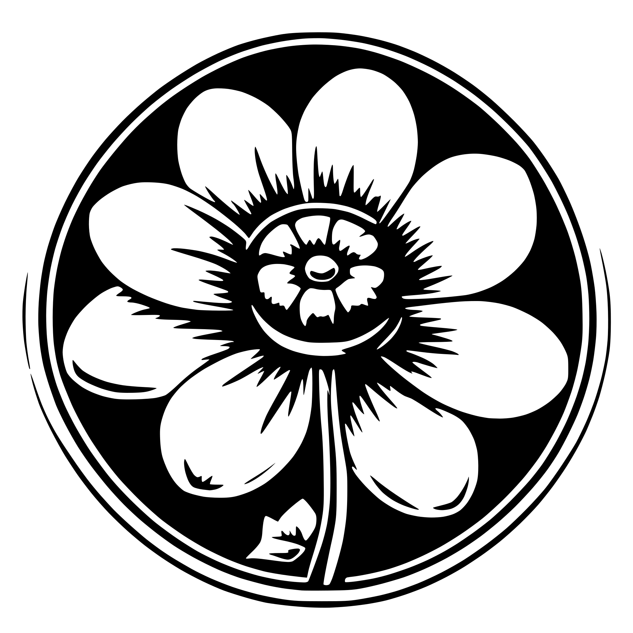 AI-generated SVG of a symetrical basic flower