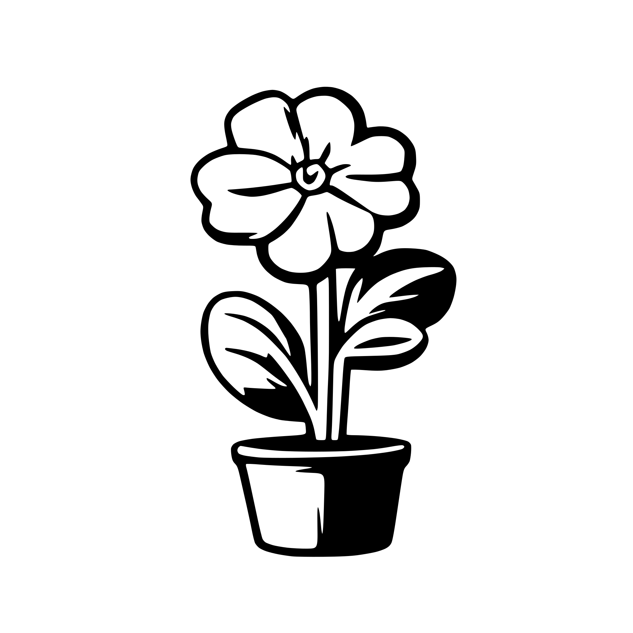 AI-generated SVG of 'african violet saintpaulia flowe'