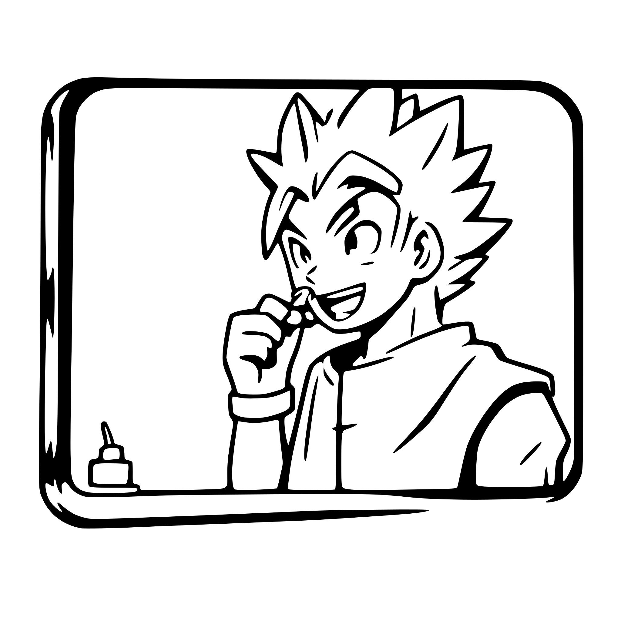 AI-generated SVG of a Son Goku from DragonballZ brushing his teeth