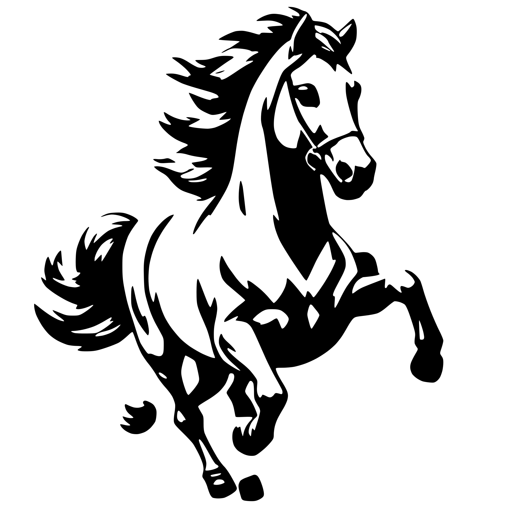 AI-generated SVG of a horse in motion