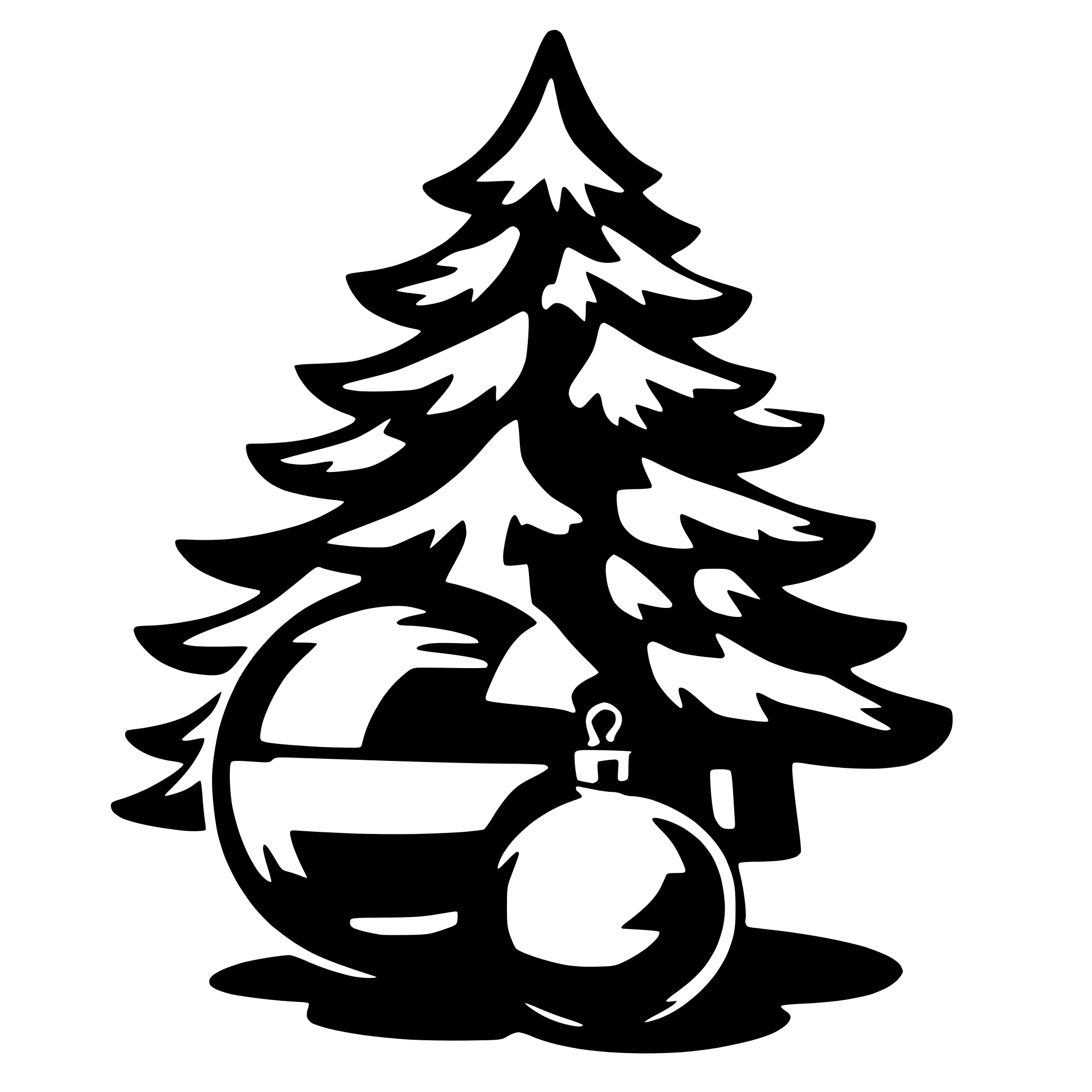 AI-generated SVG of 'christmas tree balls on it'