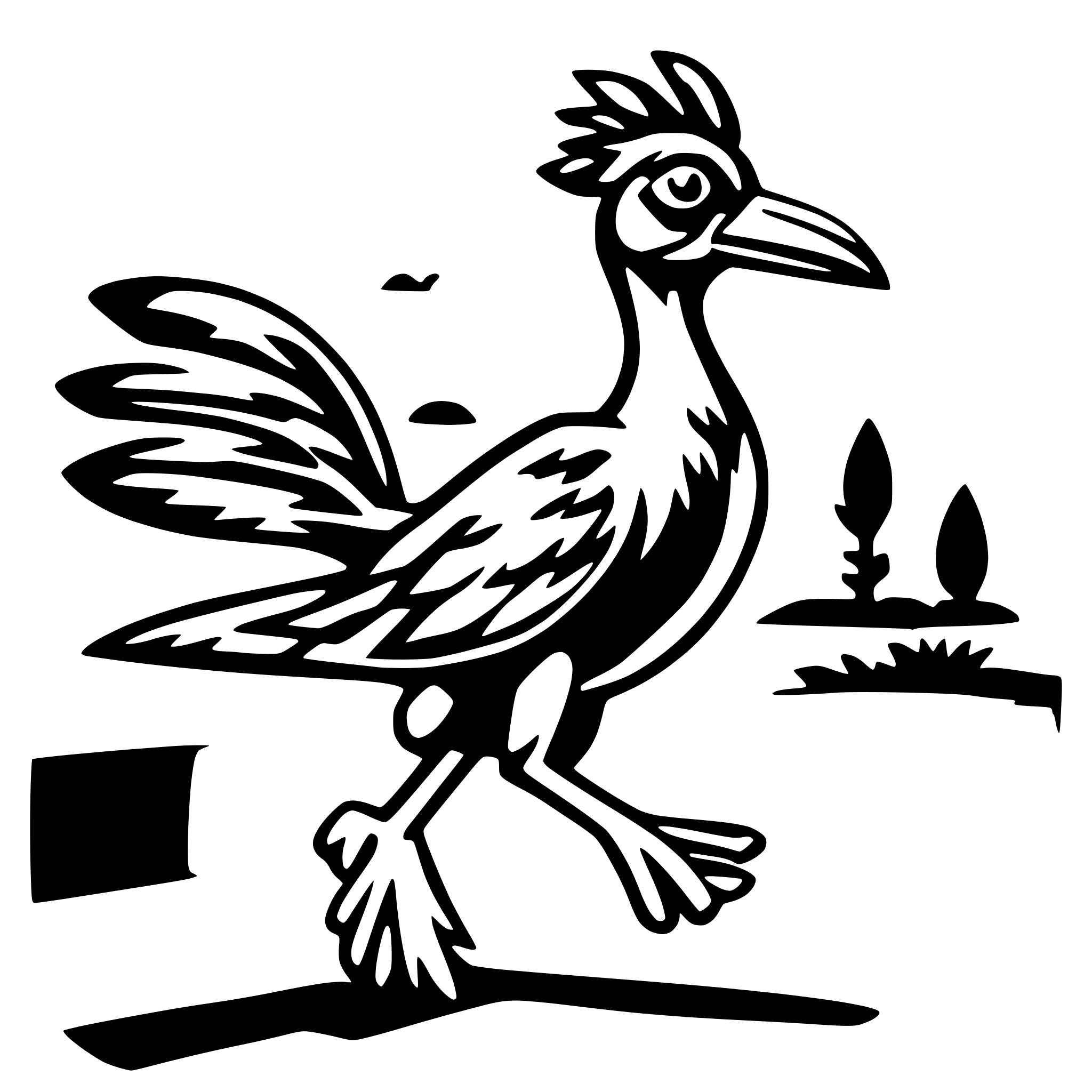 AI-generated SVG of a road runner
