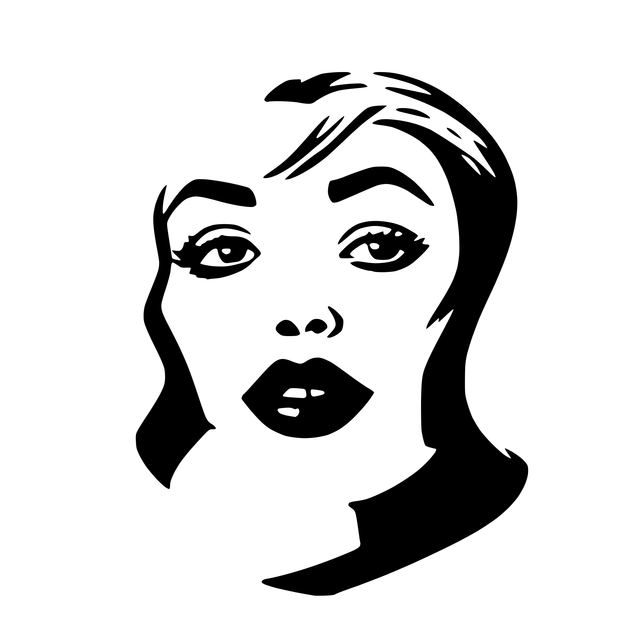AI-generated SVG of a red lips kiss