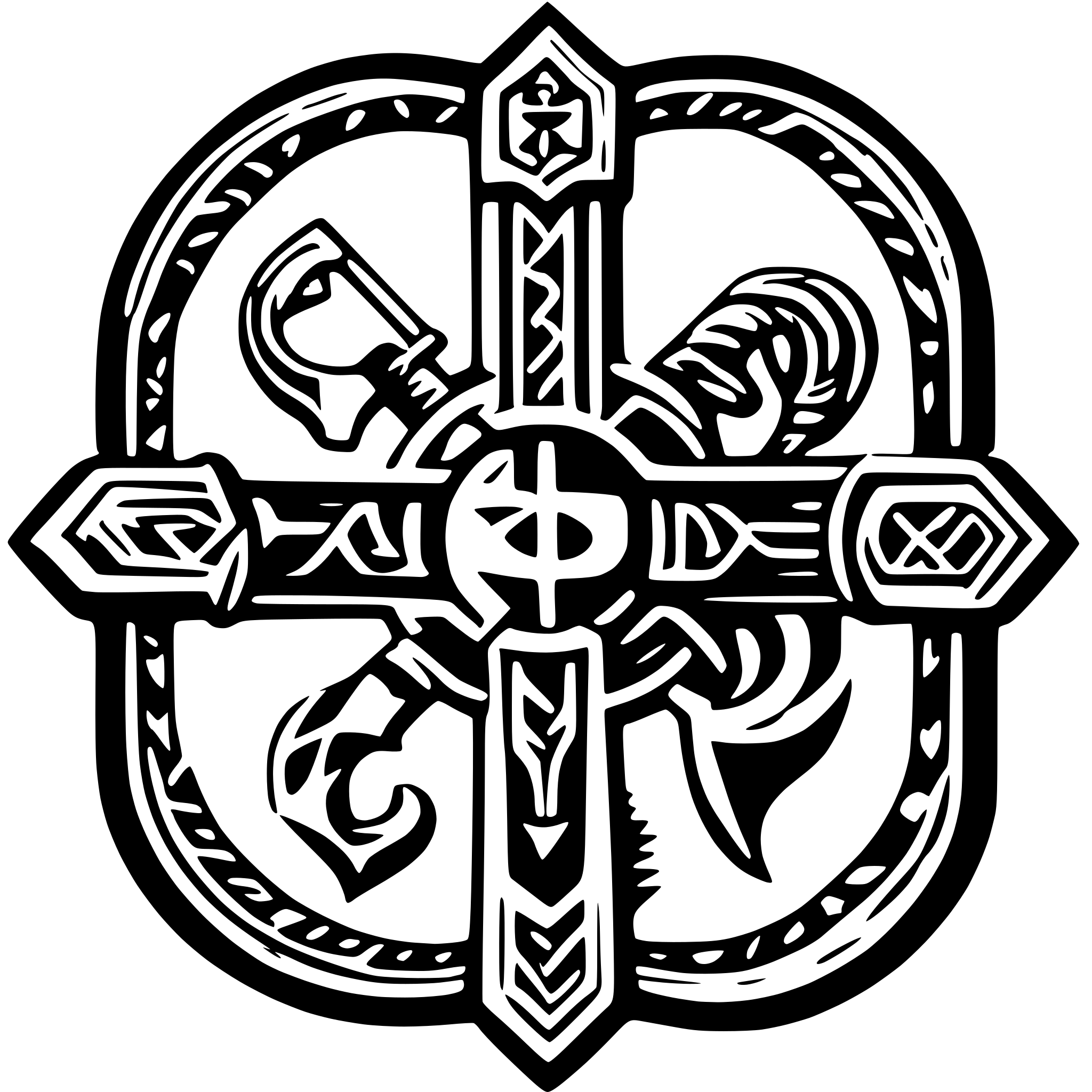 AI-generated SVG of a viking symbols