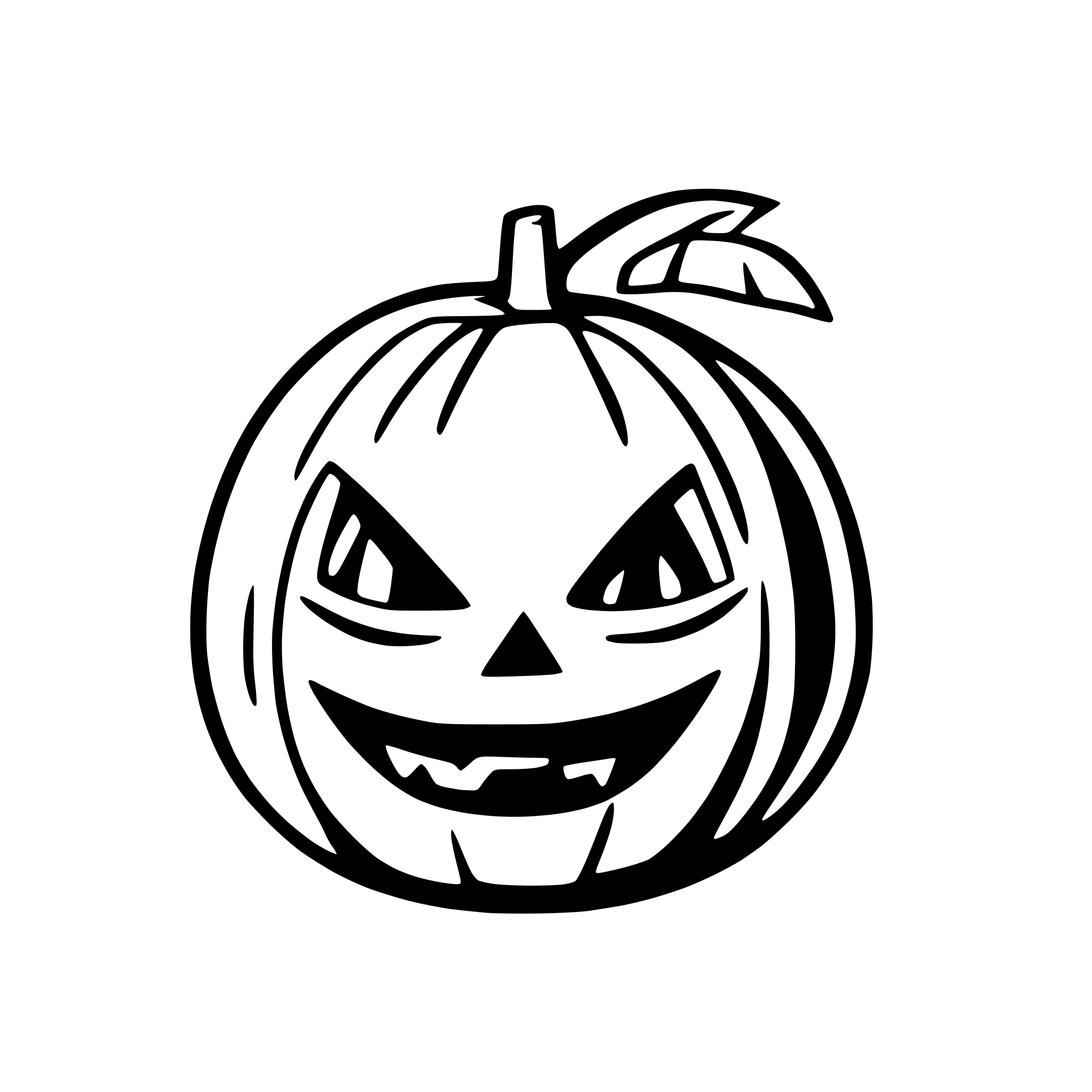 AI-generated SVG of 'a halloween pumpkin'