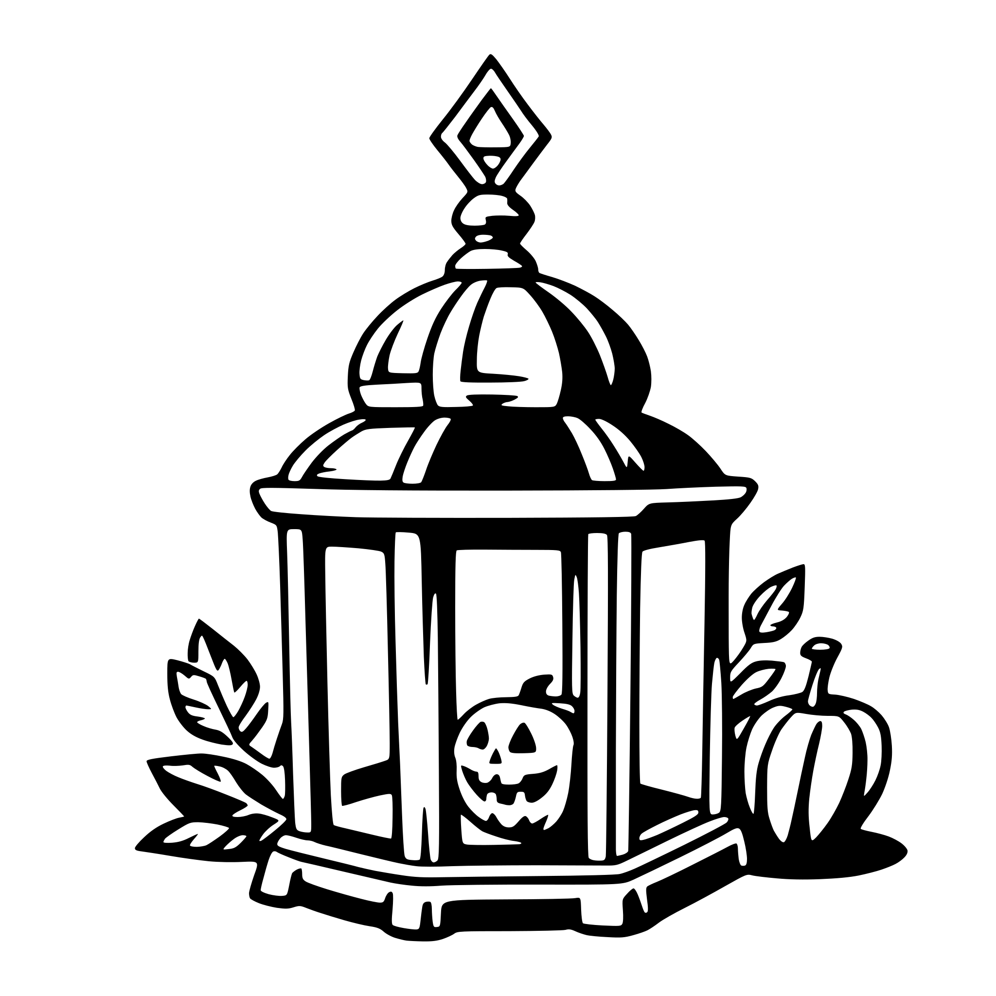 AI-generated SVG of 'halloween lantern'