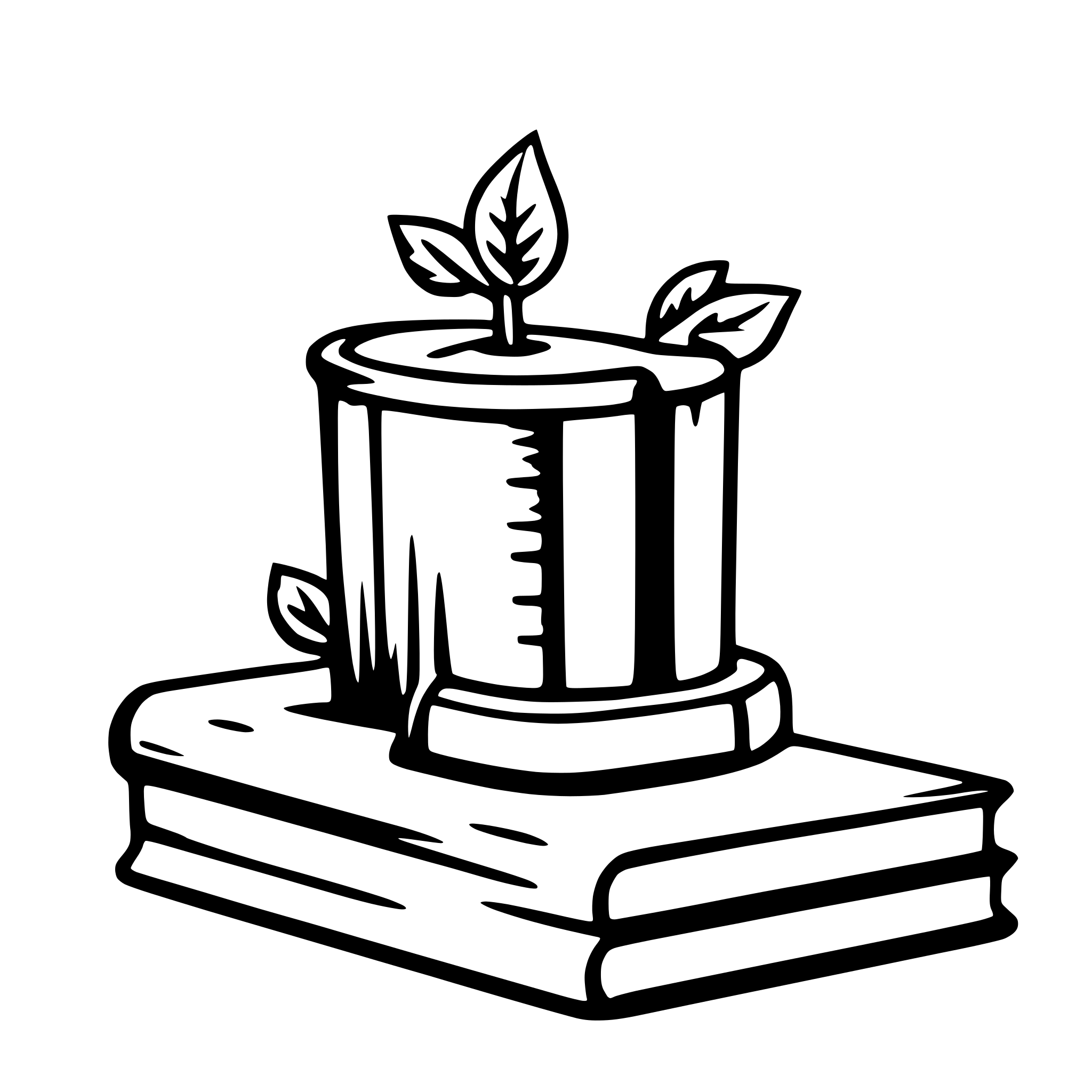 AI-generated SVG of a book