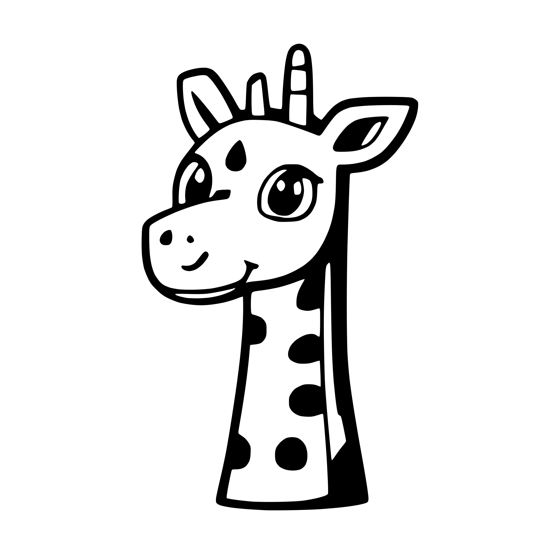 AI-generated SVG of a giraffe