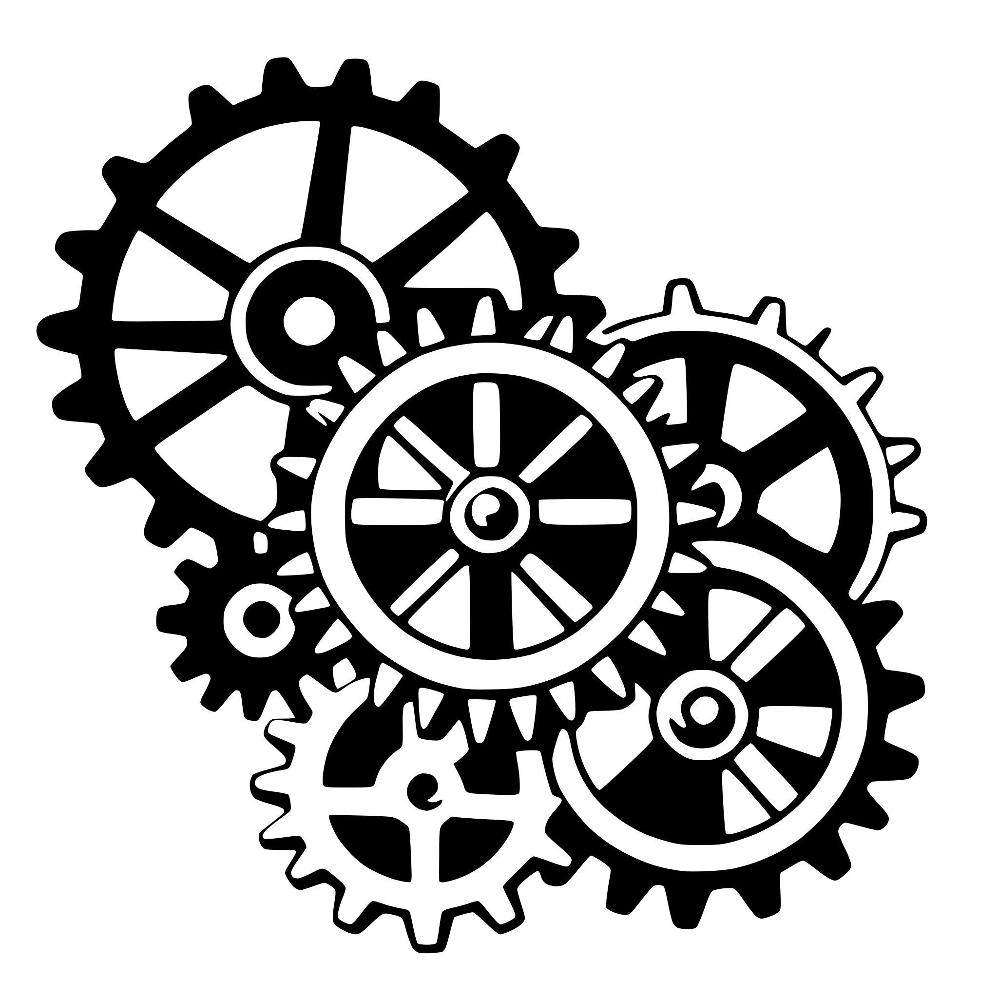 AI-generated SVG of a steampunk gears