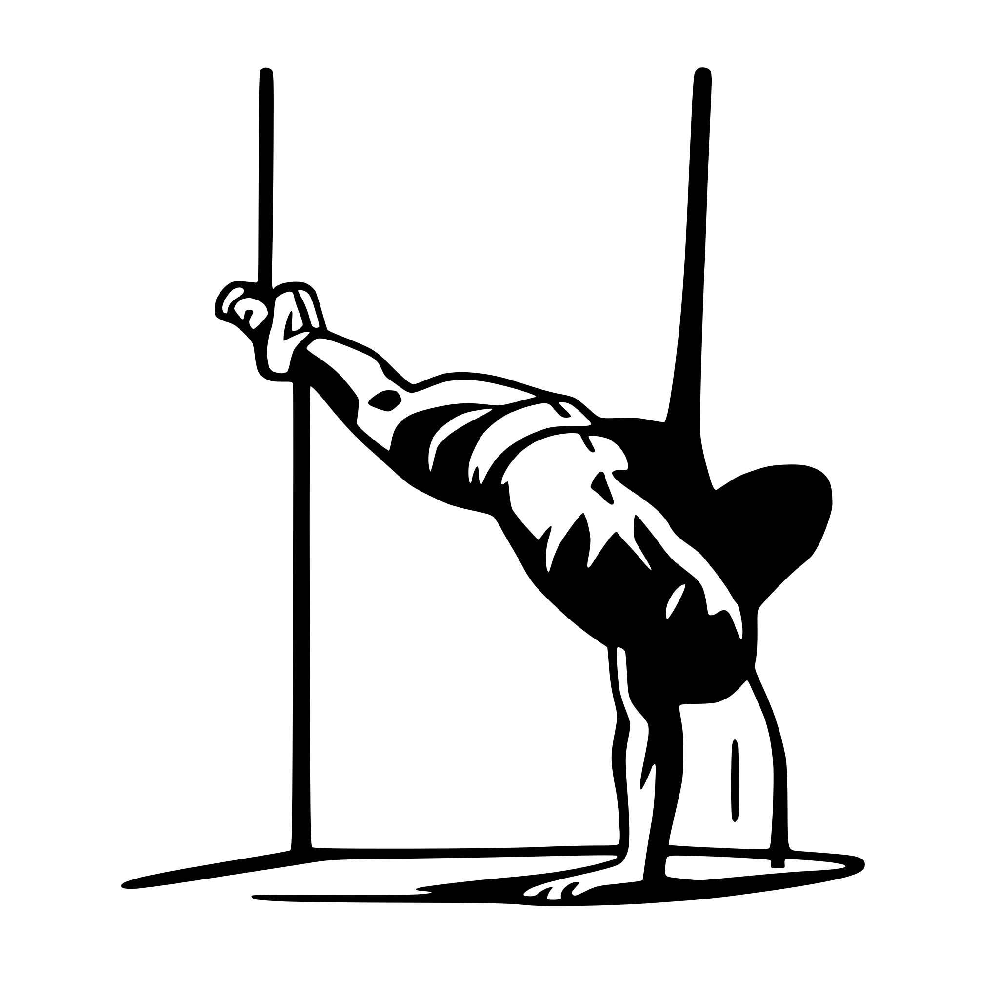 AI-generated SVG of a calisthenics handstand muscle bare torso