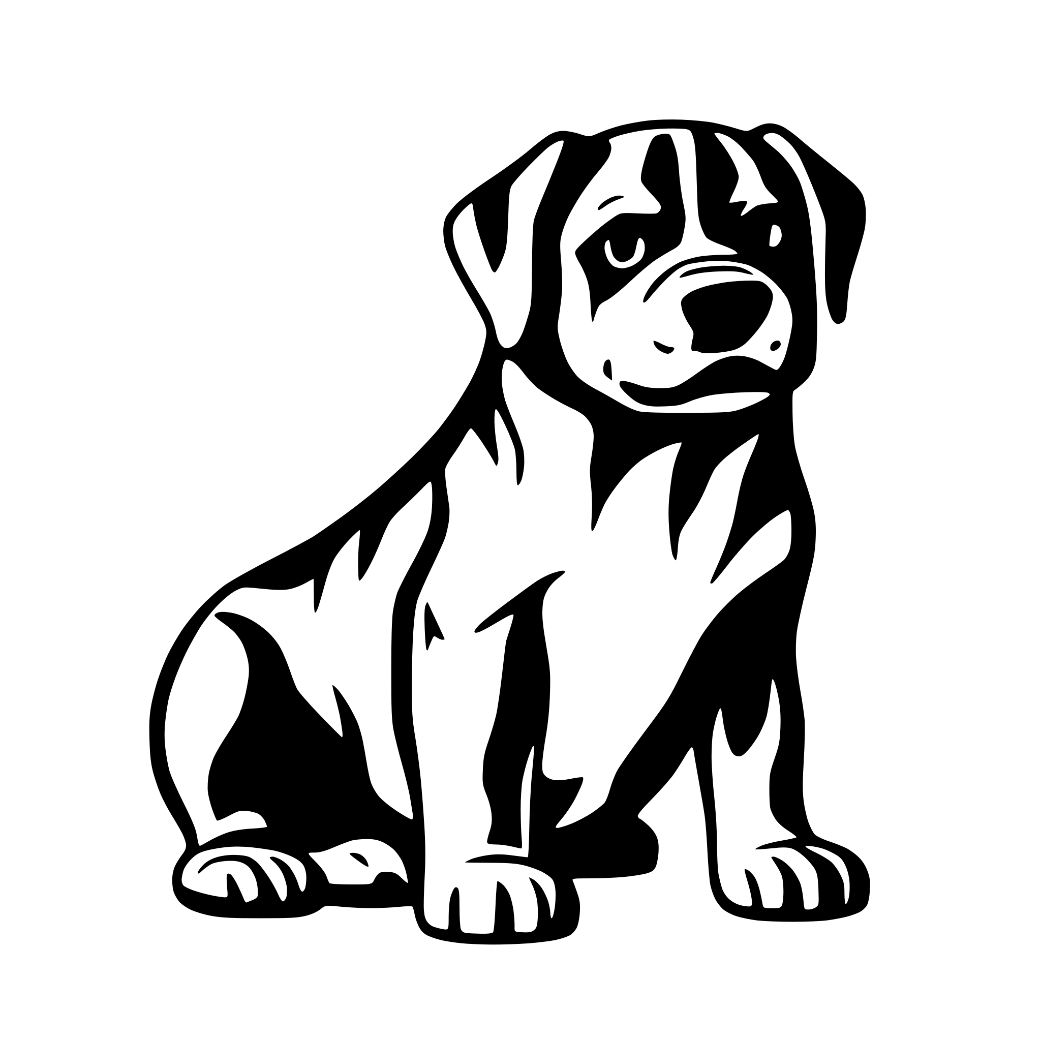 AI-generated SVG of a rottweiler