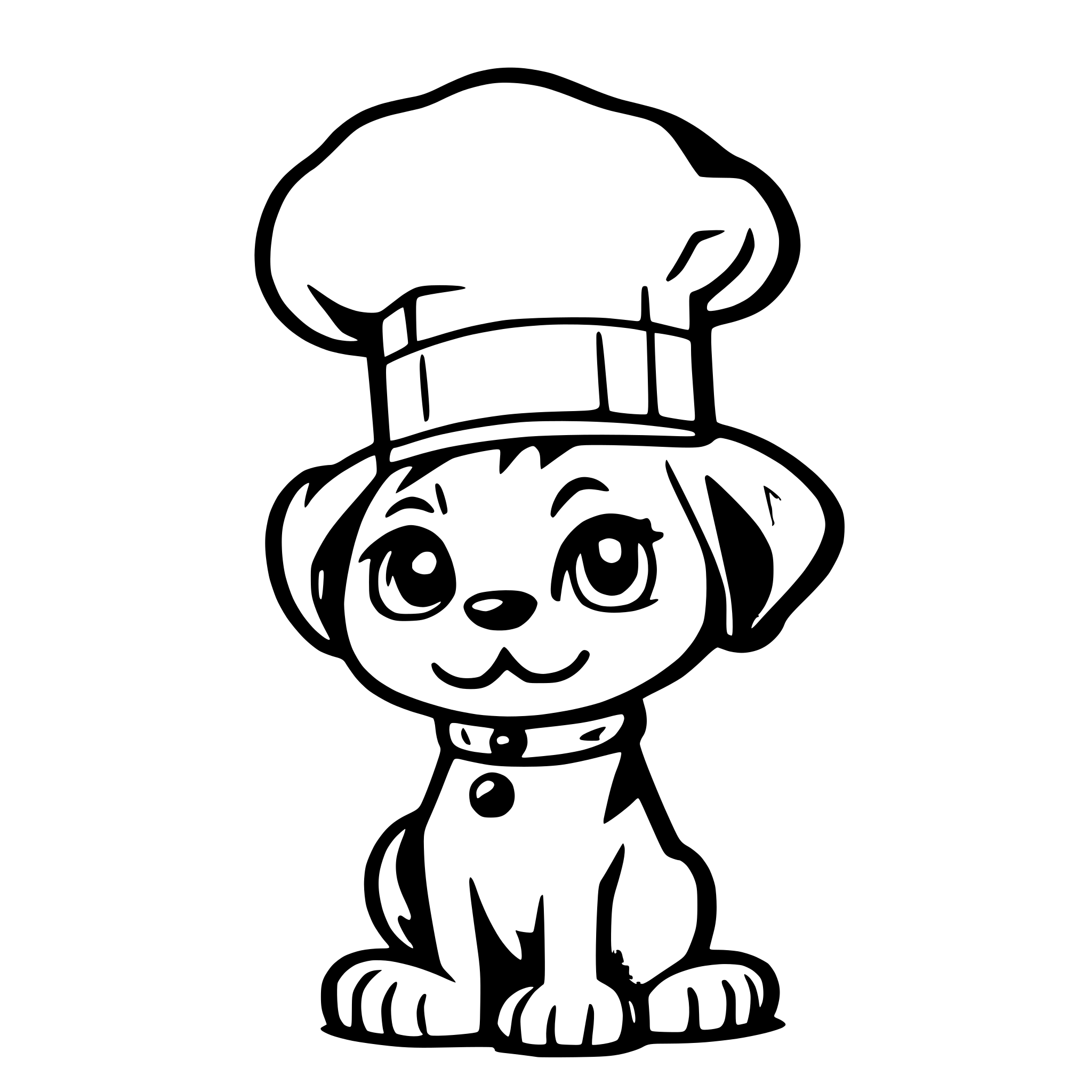AI-generated SVG of a A Dog With Chef Hat