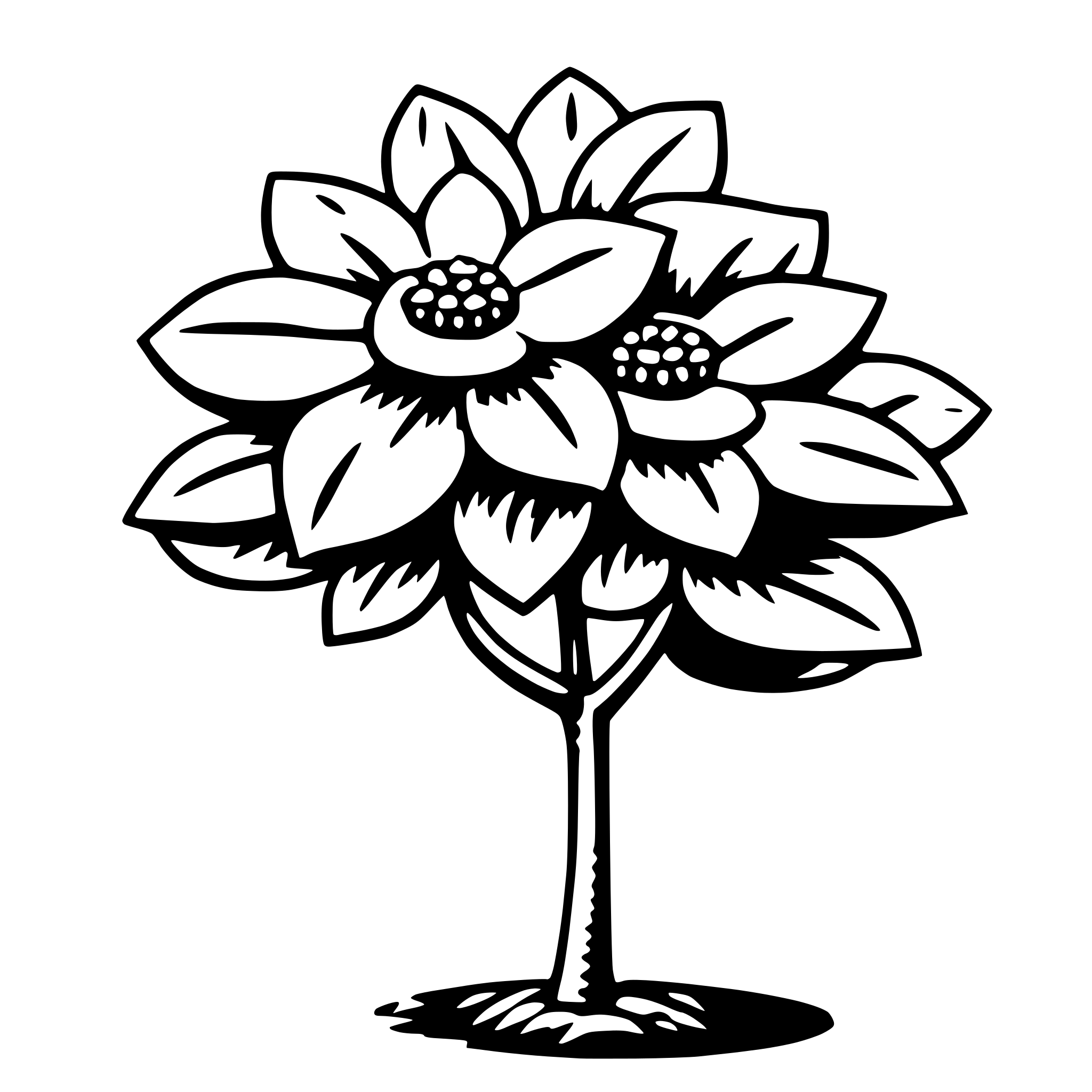 AI-generated SVG of a dogwood tree