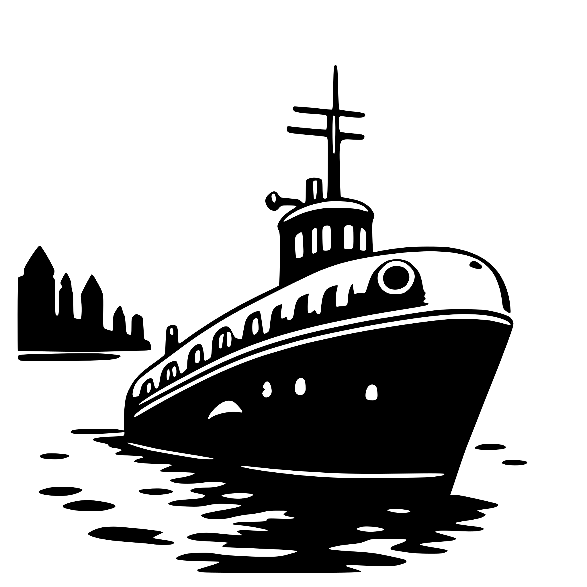 AI-generated SVG of 'submarine'