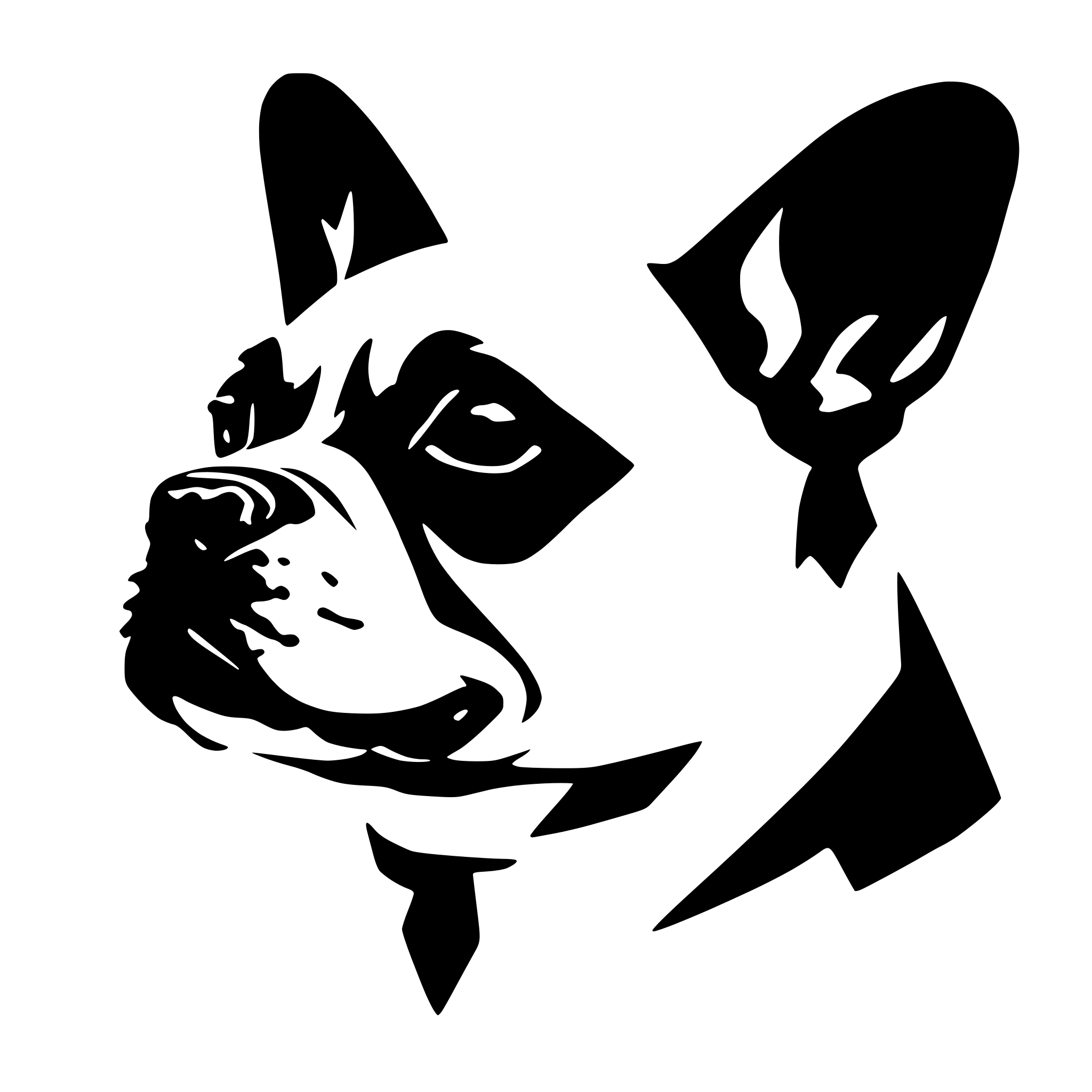 AI-generated SVG of 'French Bulldog low poly'