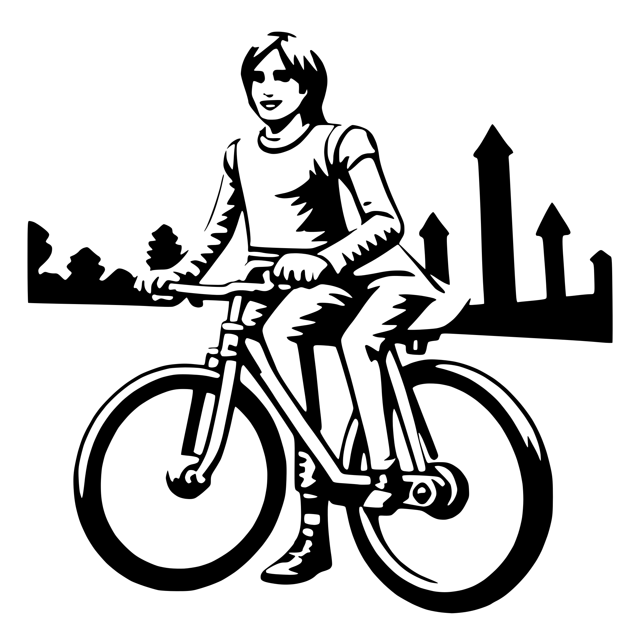 AI-generated SVG of 'couple's tandem bike'