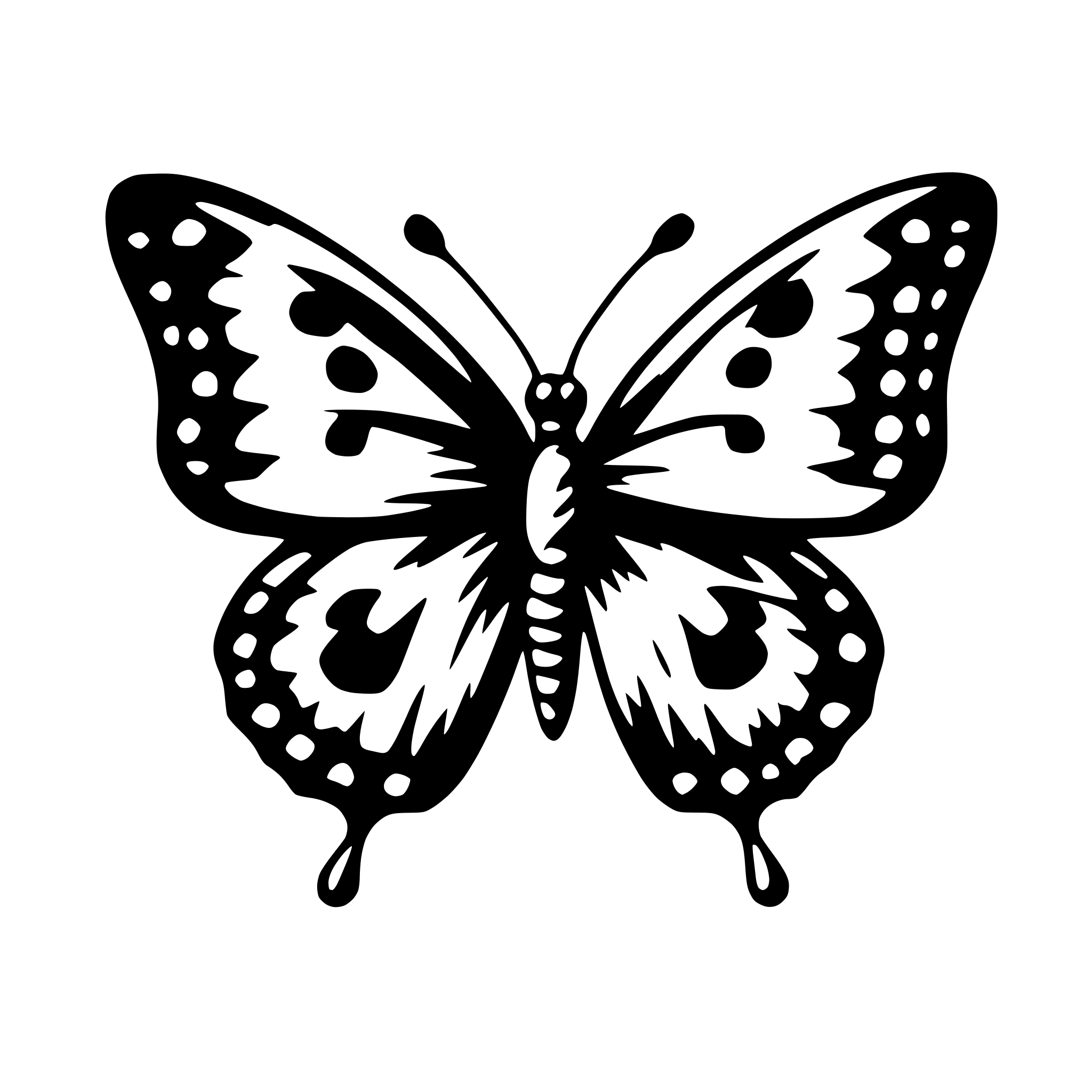 AI-generated SVG of a butterfly