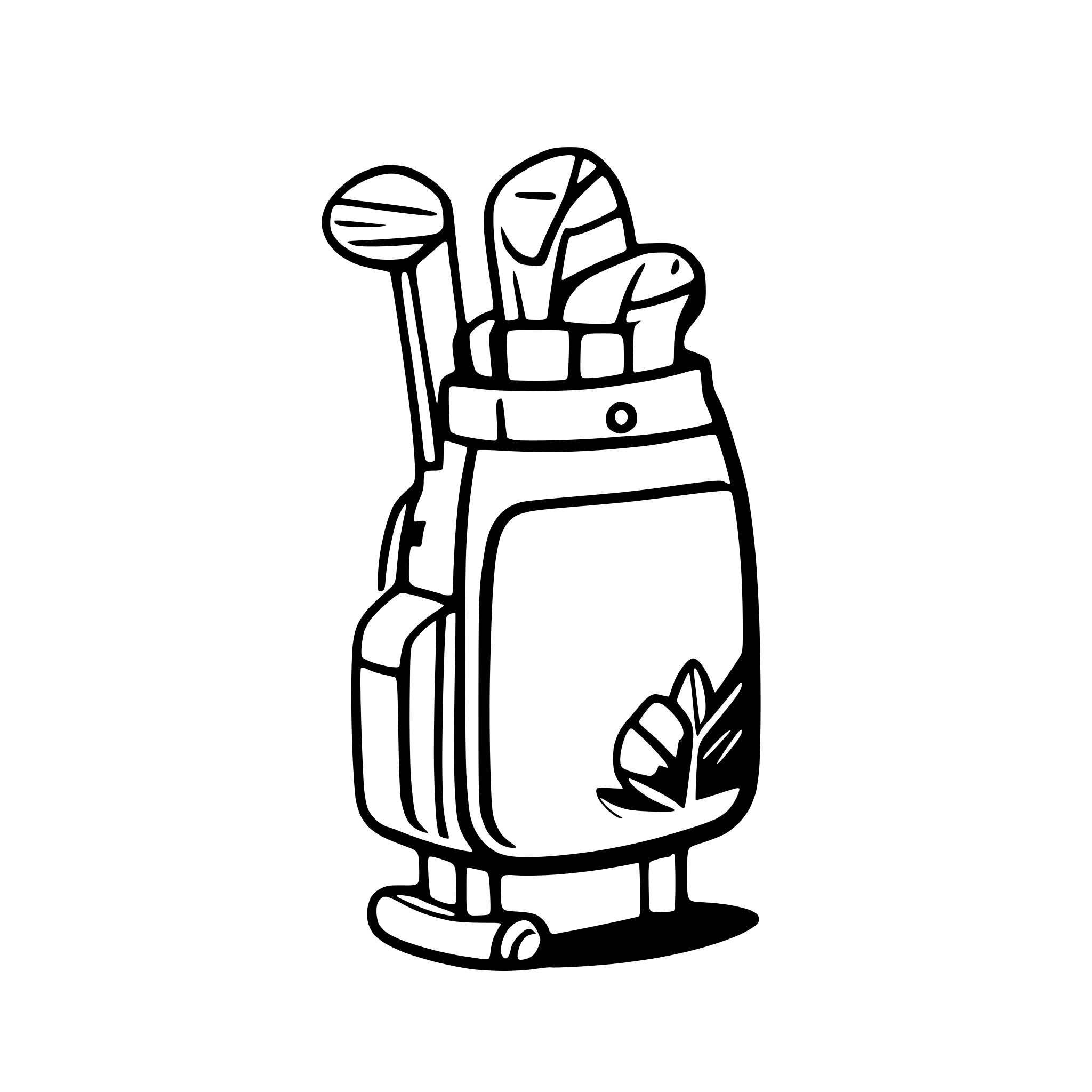AI-generated SVG of 'golf bag'