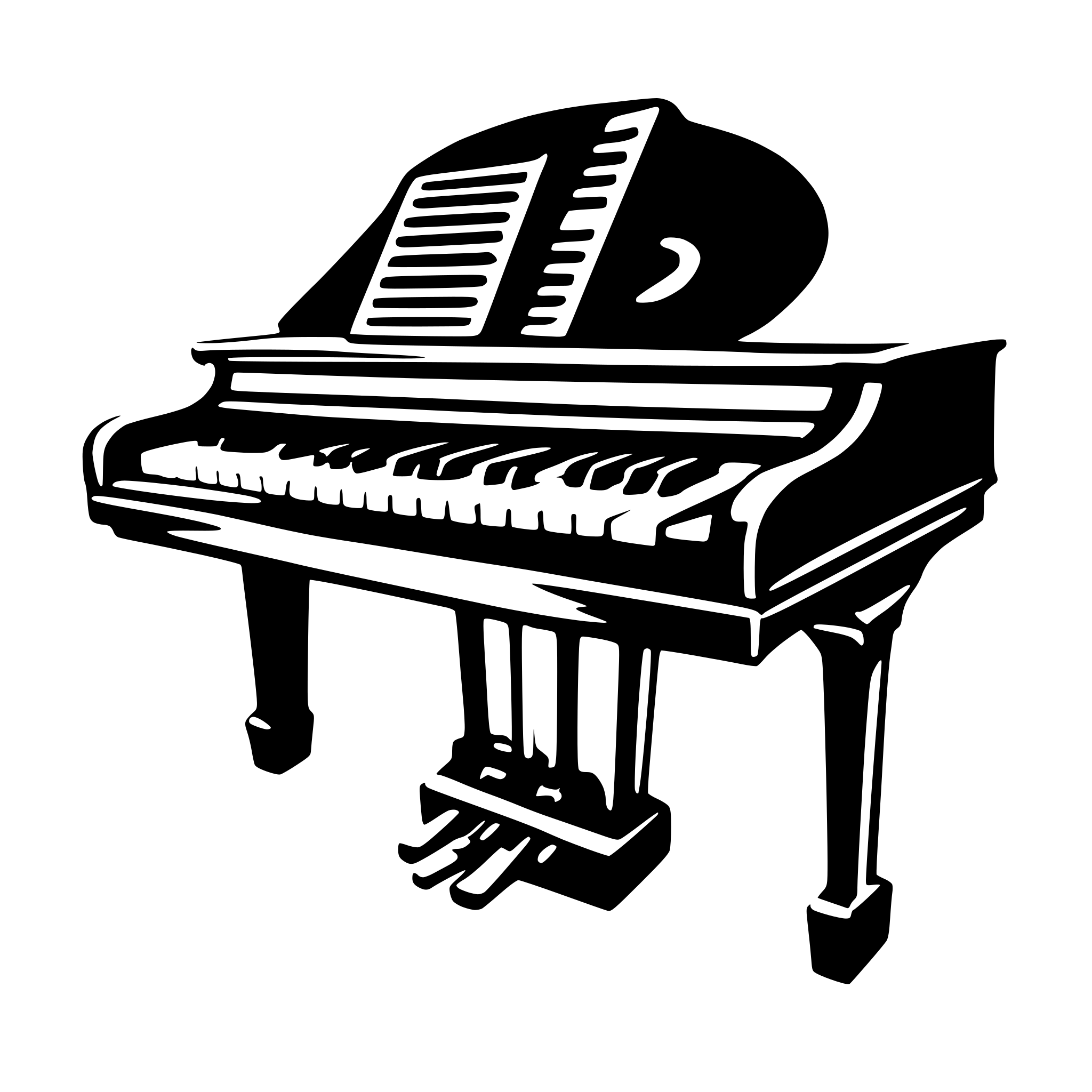 AI-generated SVG of a piano keyboard mit 88 Tasten
