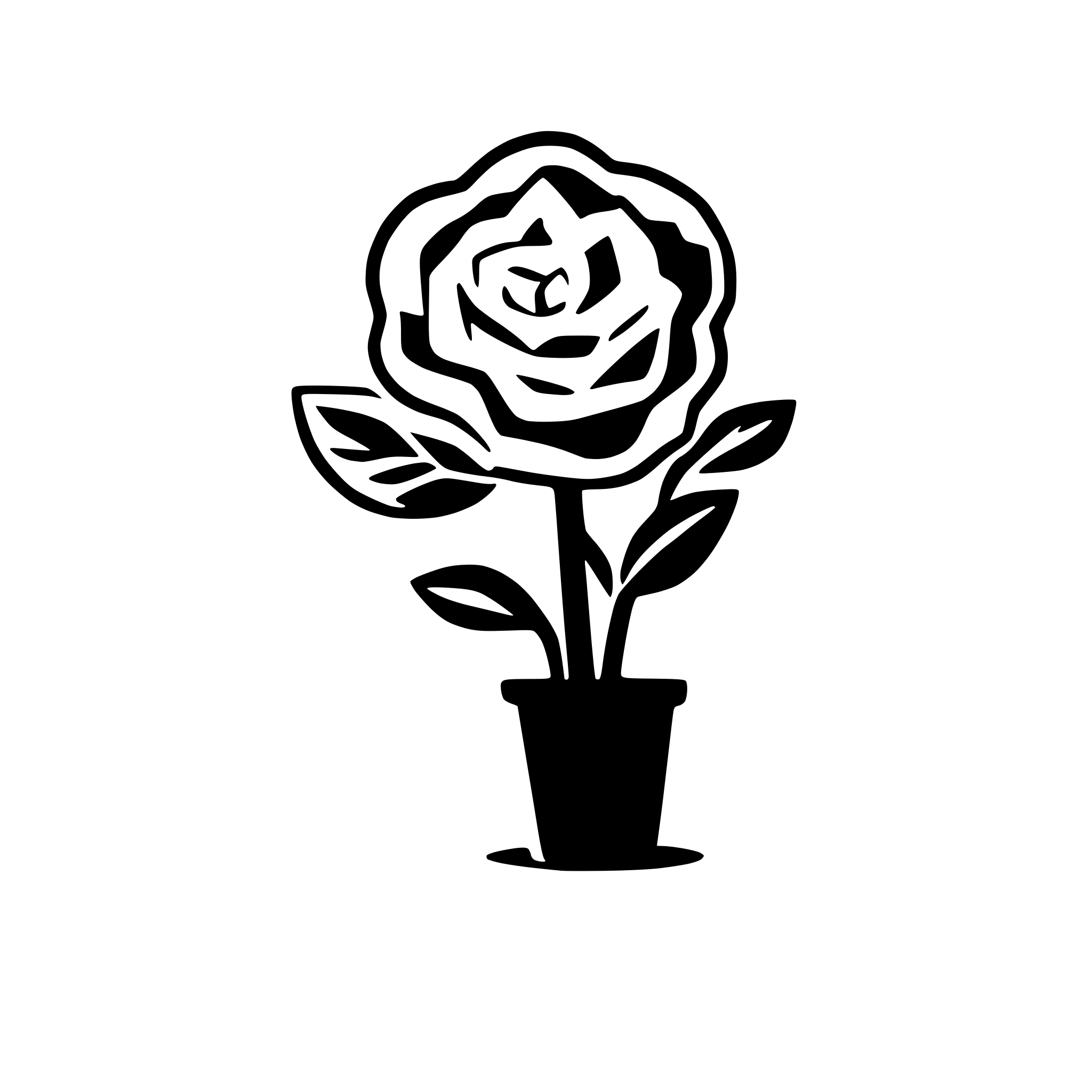 AI-generated SVG of a flower pixelated