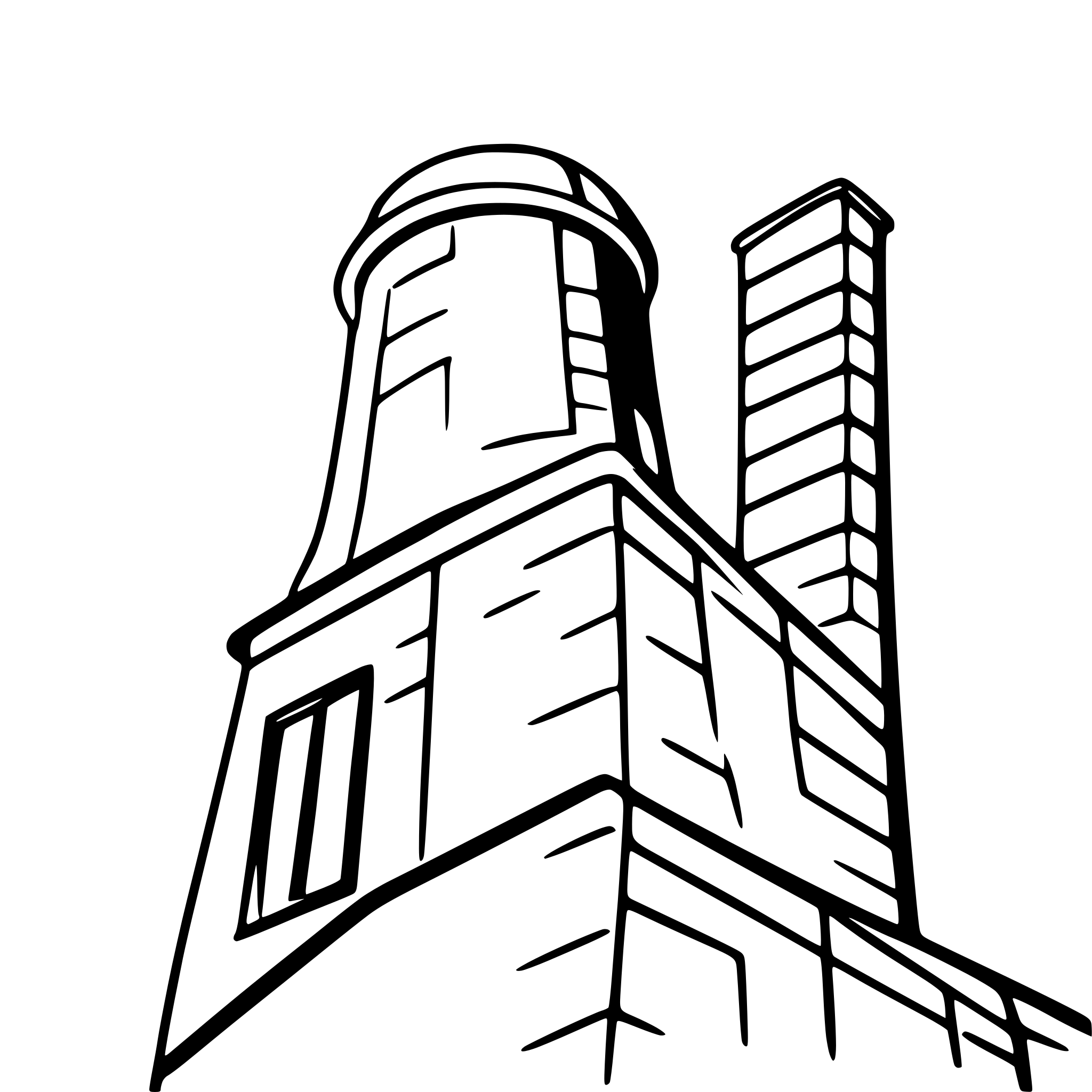 AI-generated SVG of 'factory slant roof chimney'