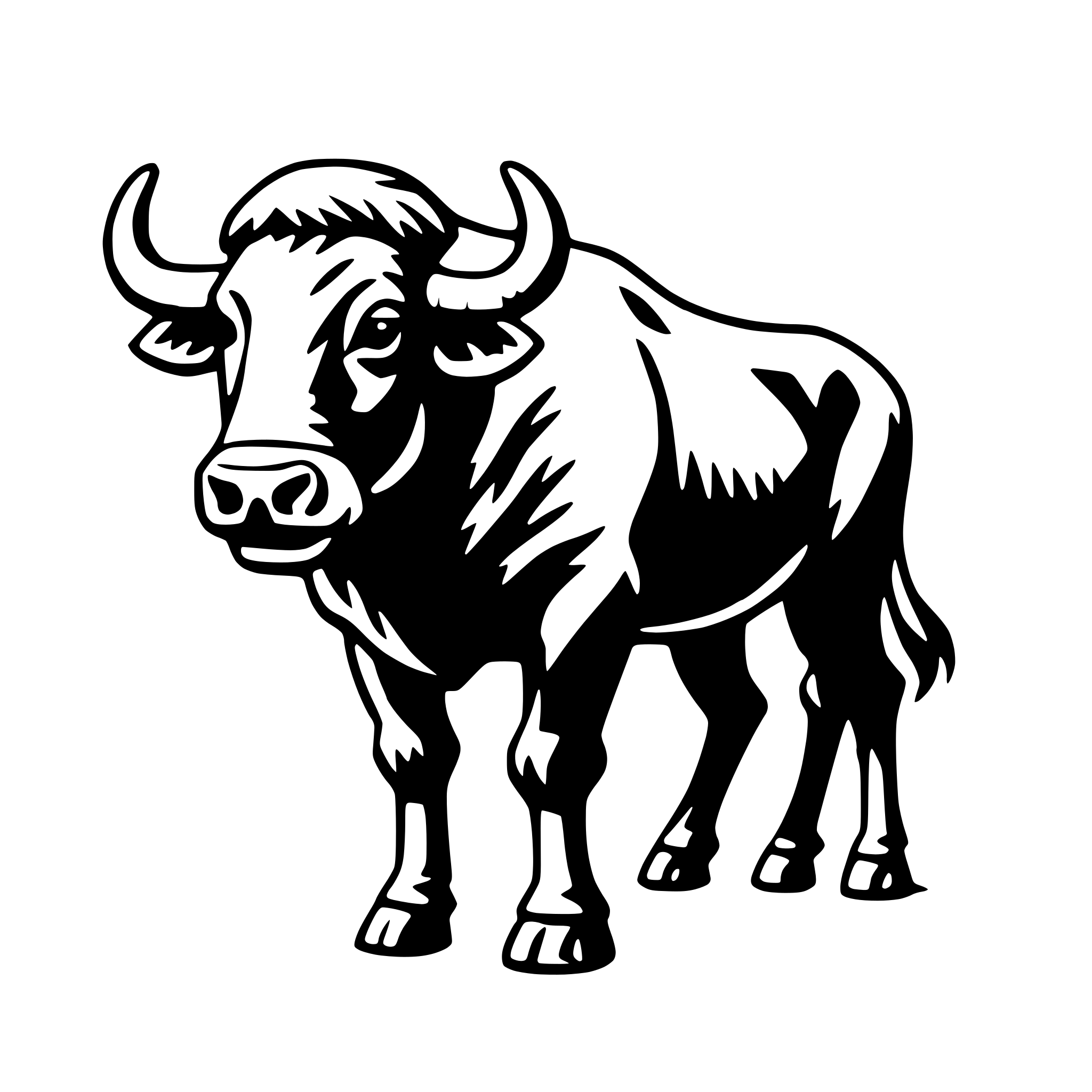 AI-generated SVG of a buffalo