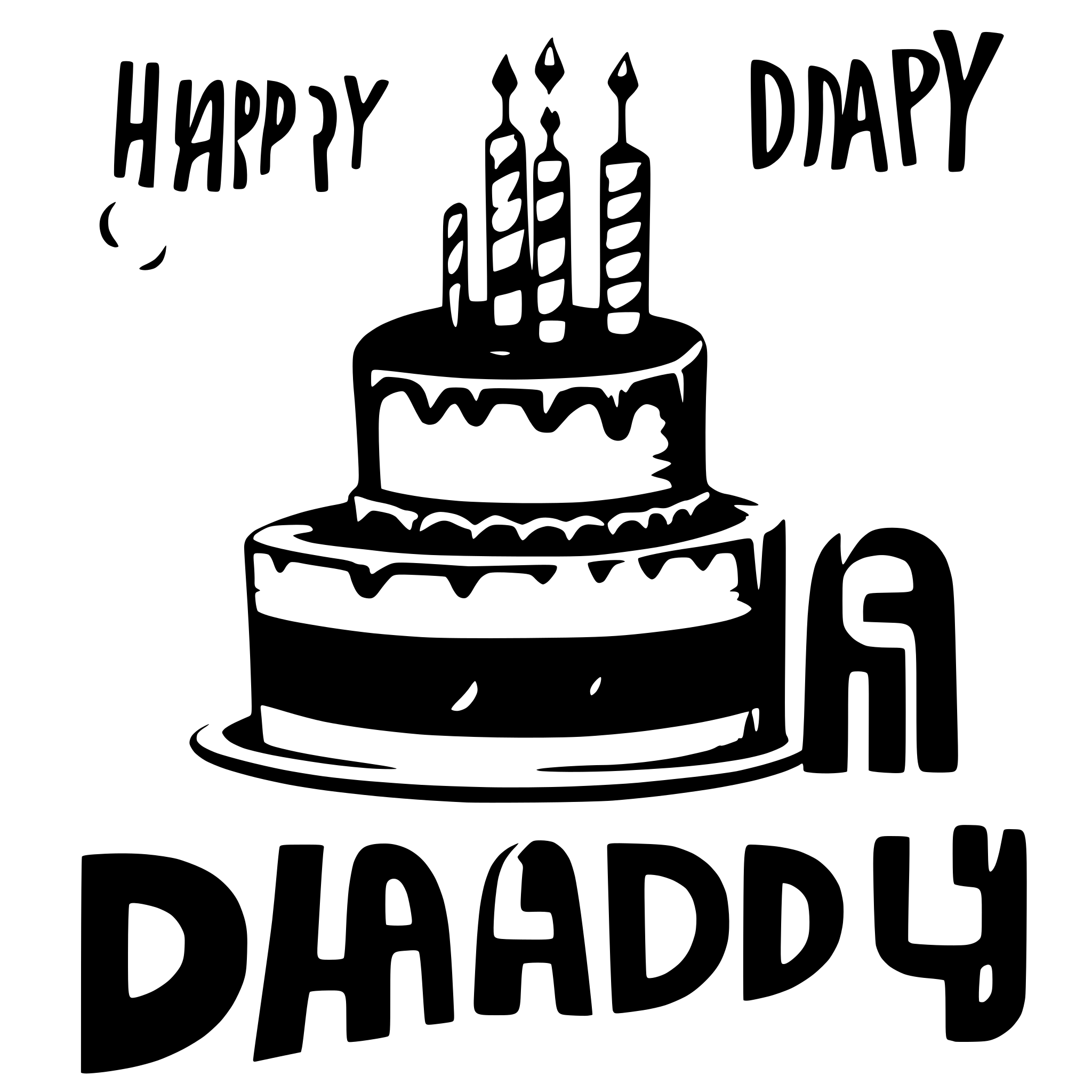 AI-generated SVG of a Happy birthday daddy written in mix of font AI-generated SVG of a Happy birthday daddy written in mix of font