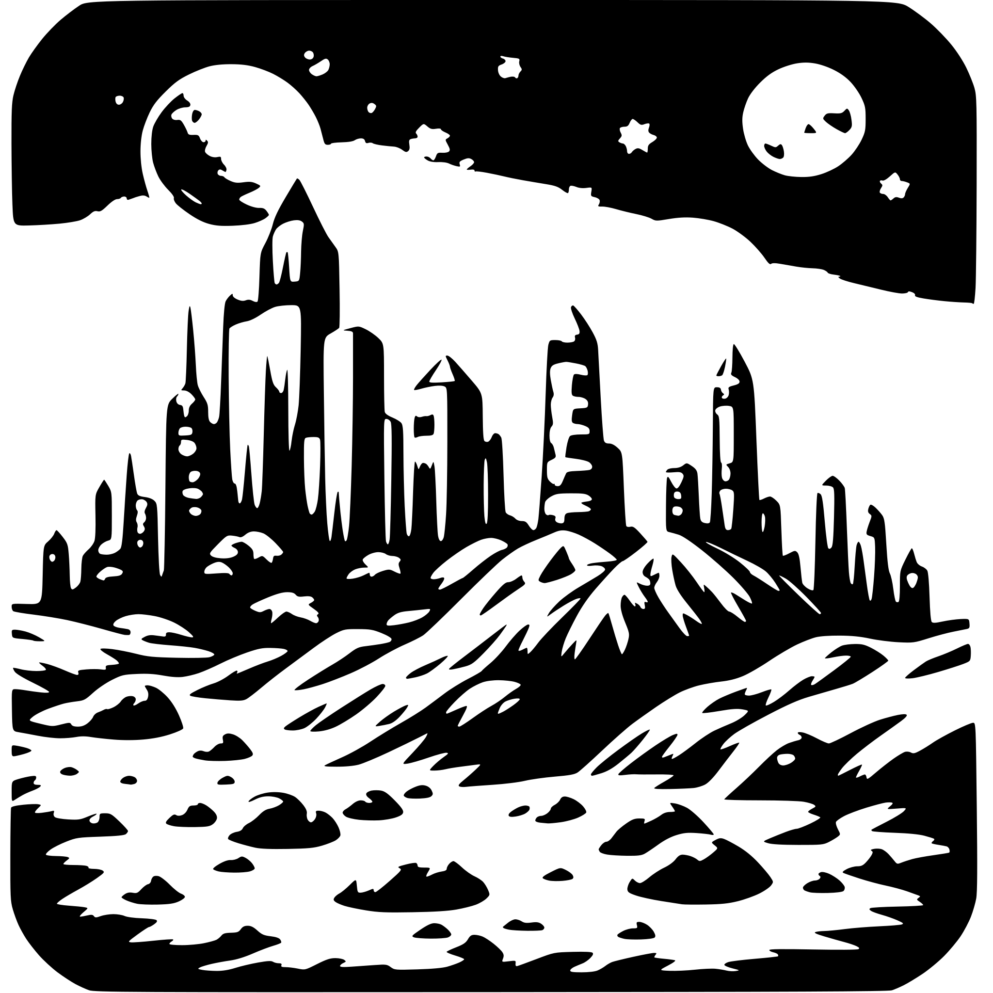 AI-generated SVG of a Create a galaxy space image