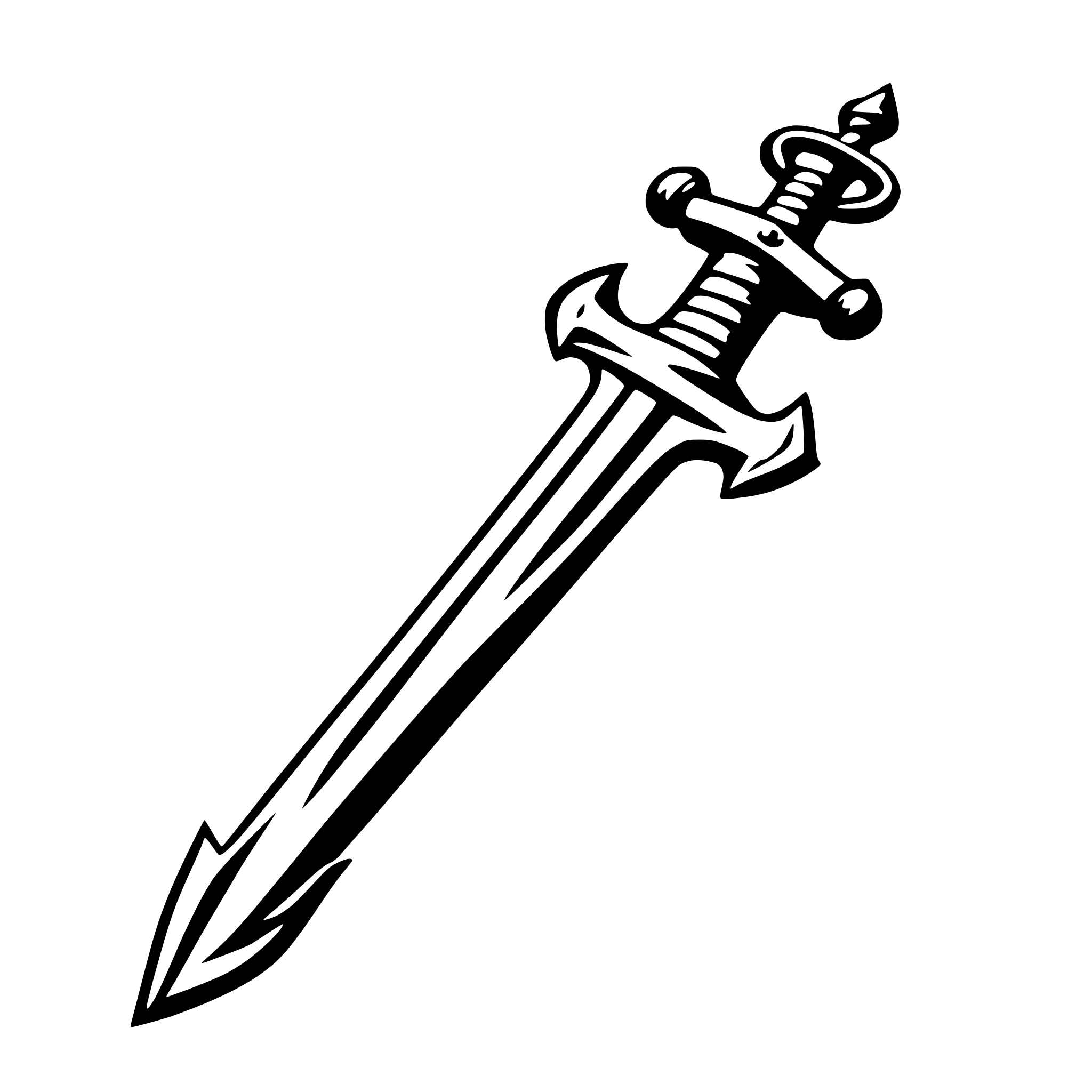 AI-generated SVG of 'anchor sword'